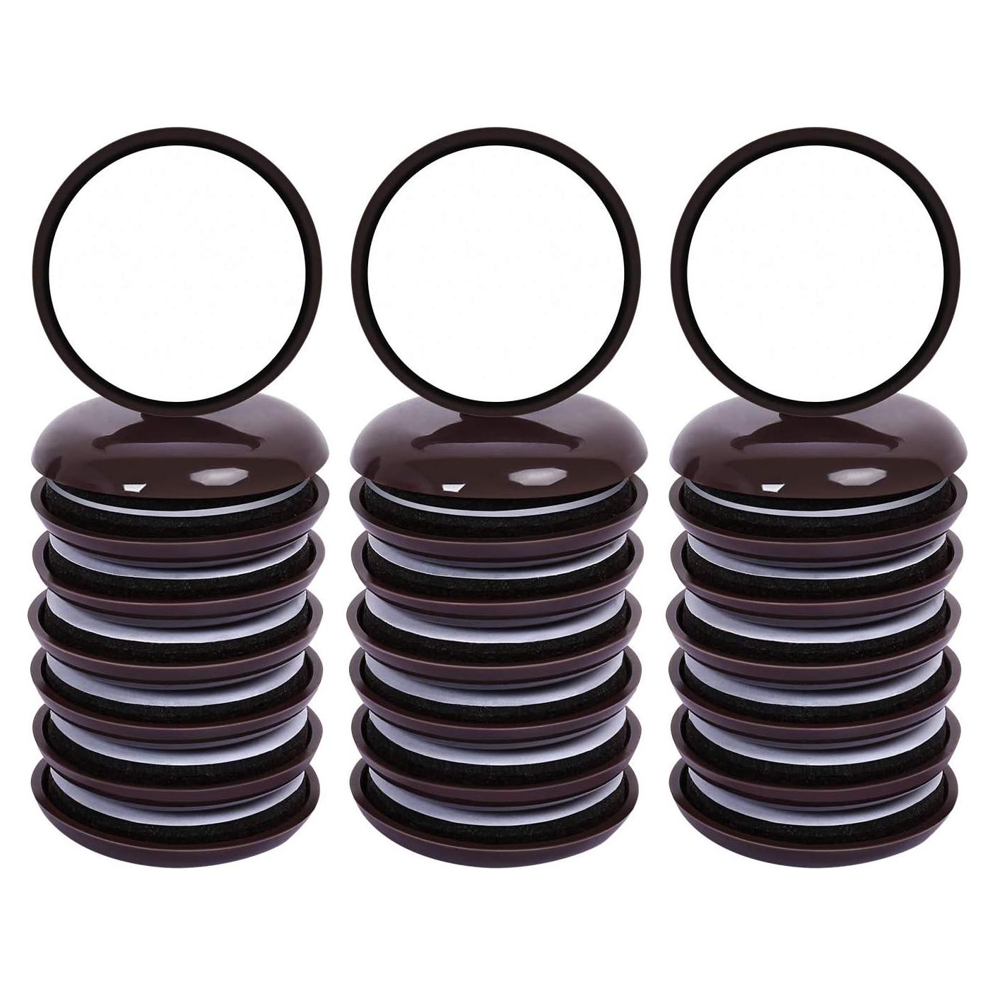 Deslizadores de Muebles Autoadhesivos Ezprotekt 24 Piezas 4.45cm Marrón