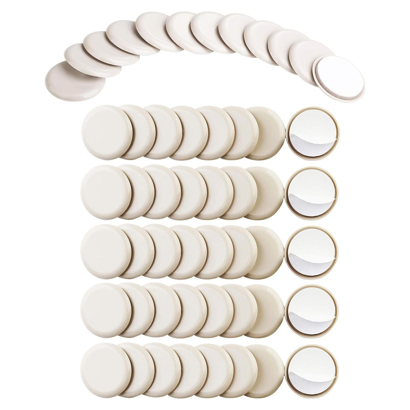 52 Deslizadores Autoadhesivos para Muebles Liyic 2.87cm Beige