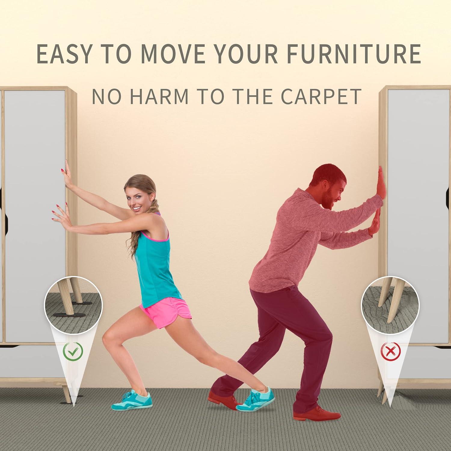 Deslizadores de Muebles Yelanon 8 pcs 24.1 cm Marrón para Alfombra