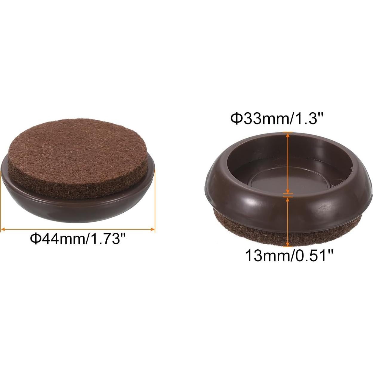 Pads para Muebles uxcell, 10 Pcs 32mm Redondos con Fieltro