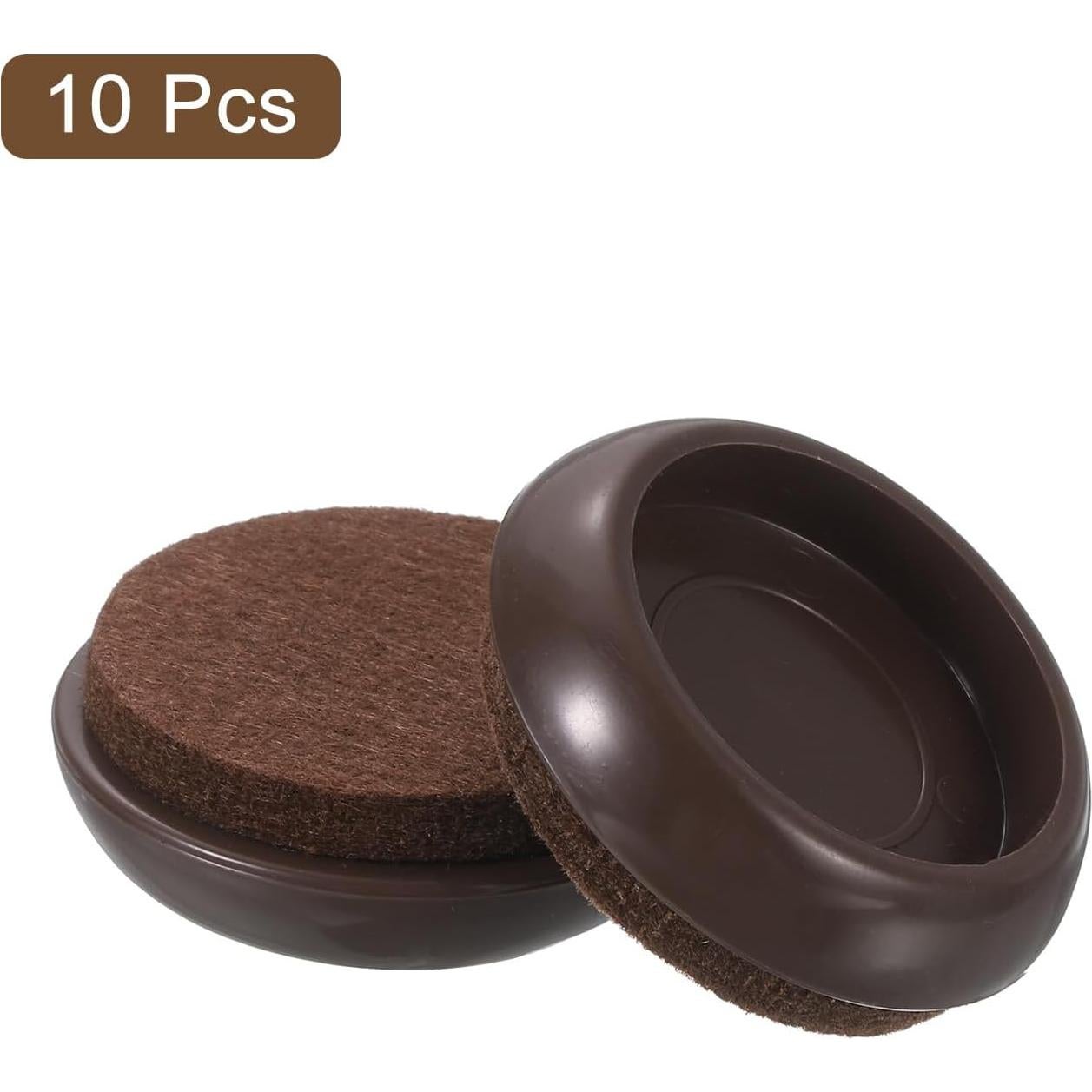 Pads para Muebles uxcell, 10 Pcs 32mm Redondos con Fieltro