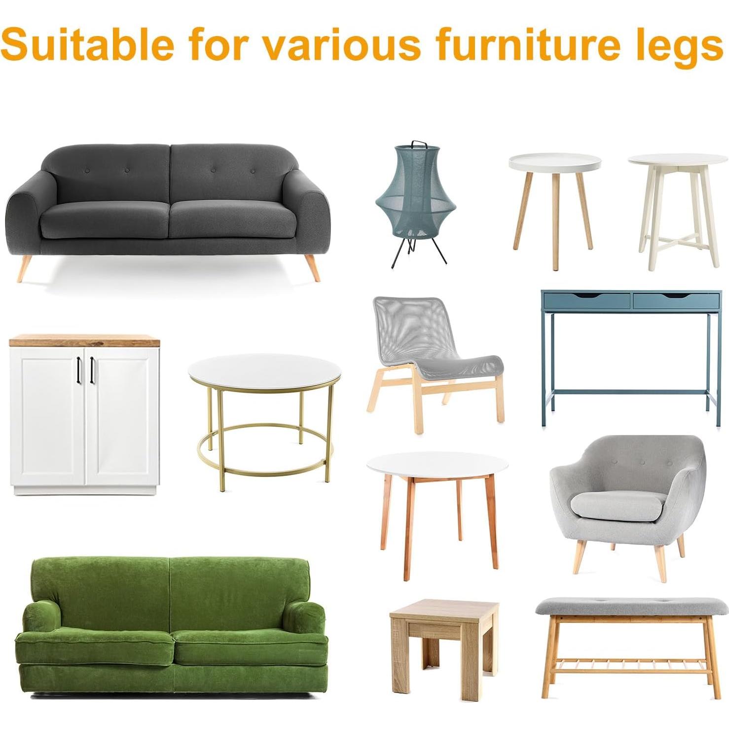 Pads para Muebles uxcell, 10 Pcs 32mm Redondos con Fieltro