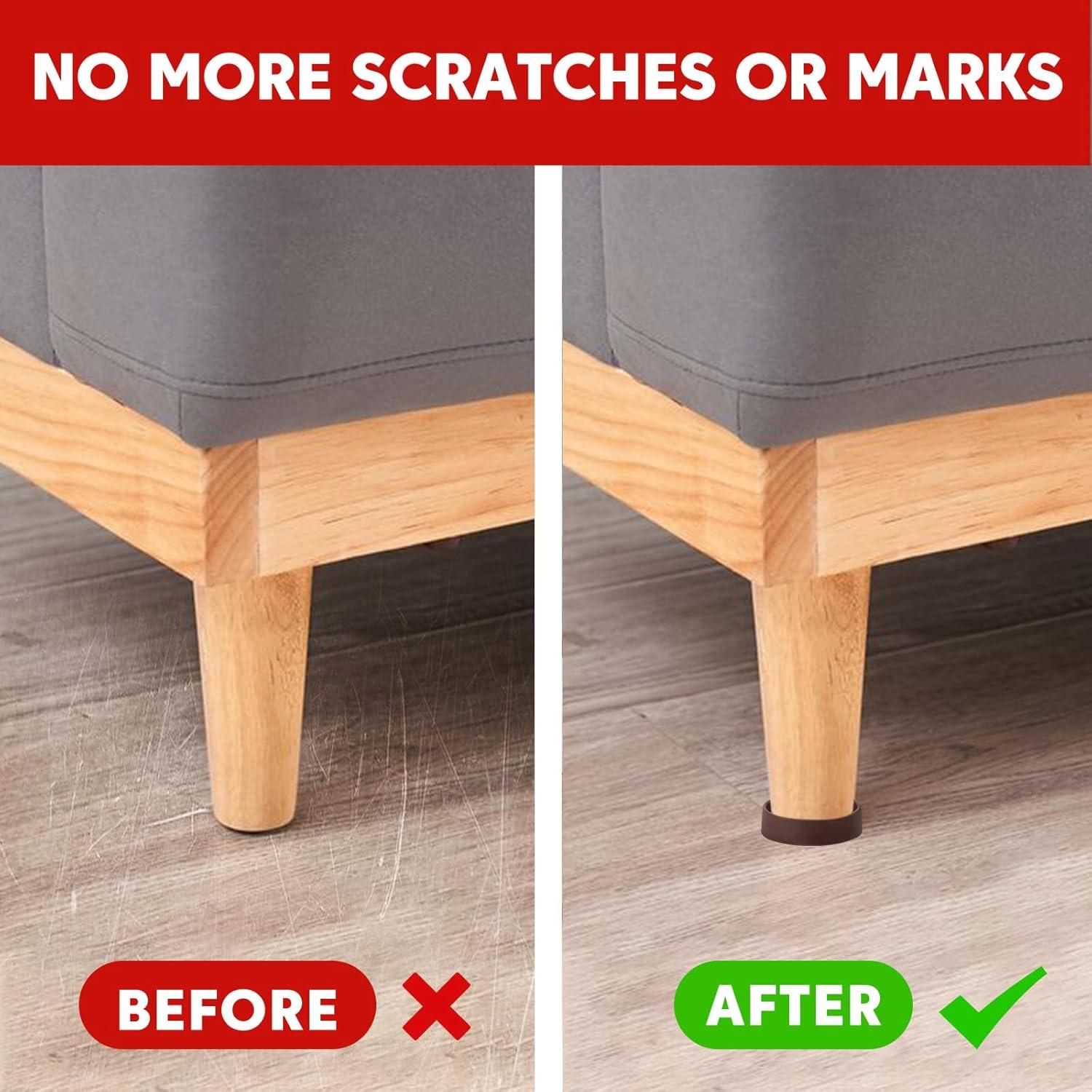 Almohadillas Antideslizantes Golesh 7.6x7.6 cm para Muebles - 4 Pzas