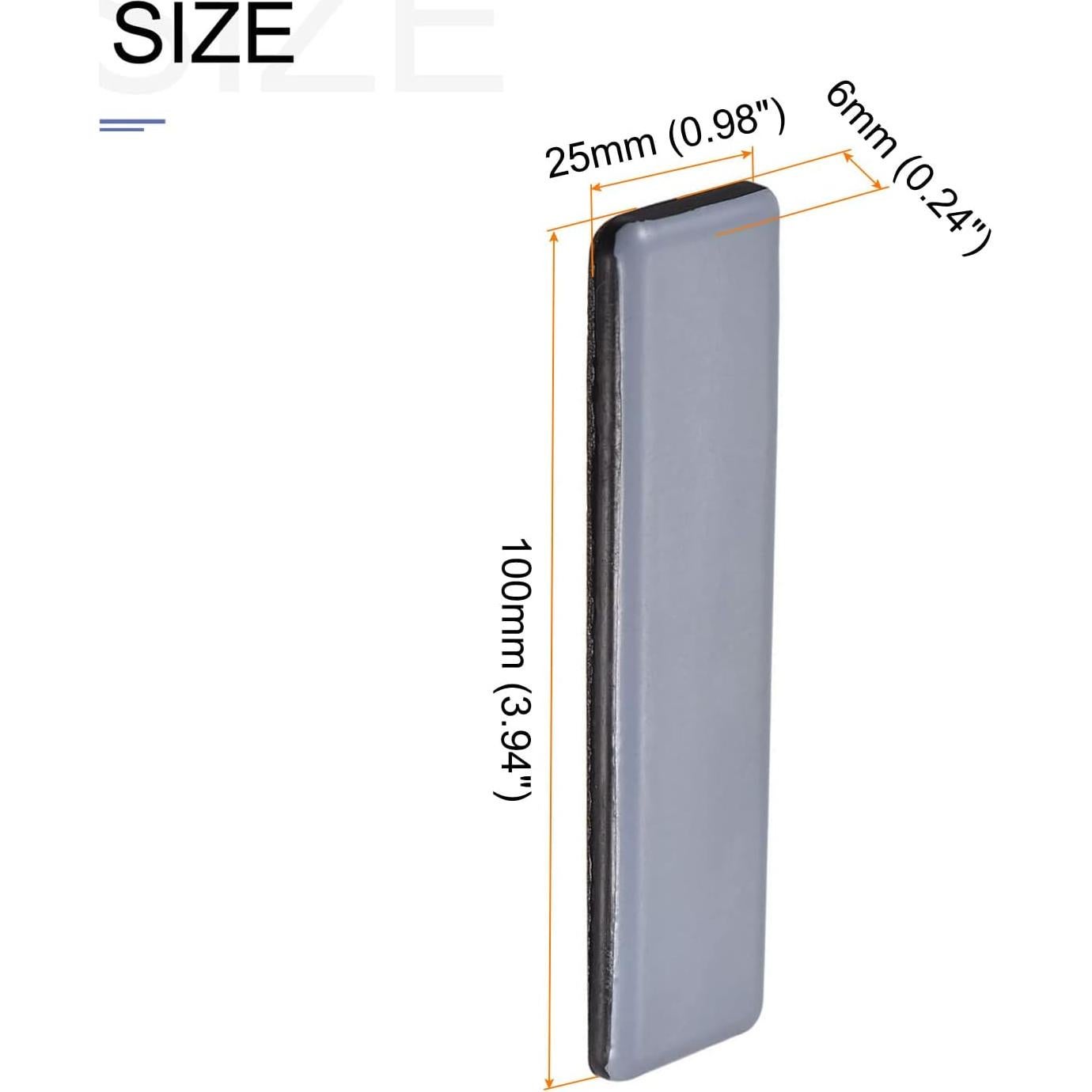 Deslizadores de Muebles PTFE Metallixity 100x25mm 8Pcs