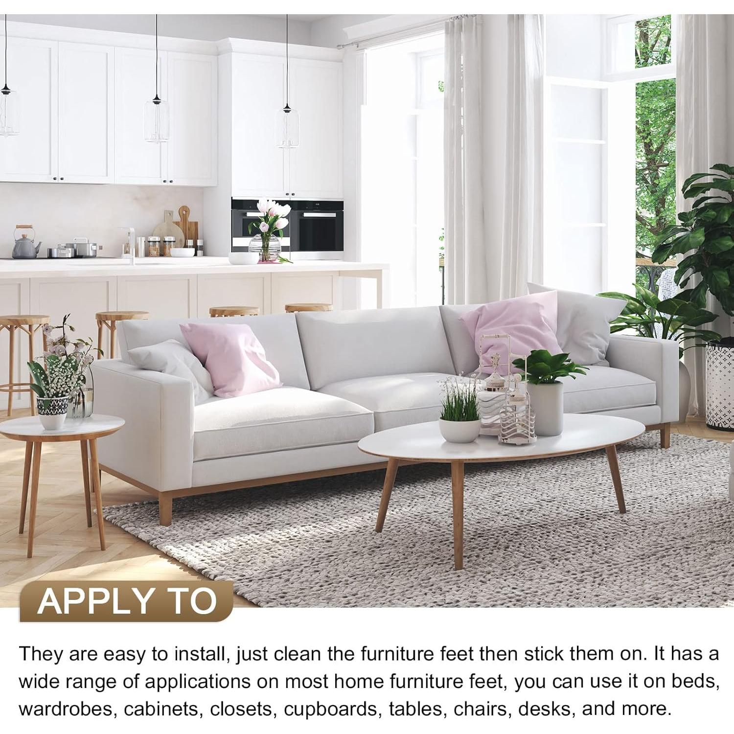 Deslizadores de Muebles PTFE Metallixity 100x25mm 8Pcs