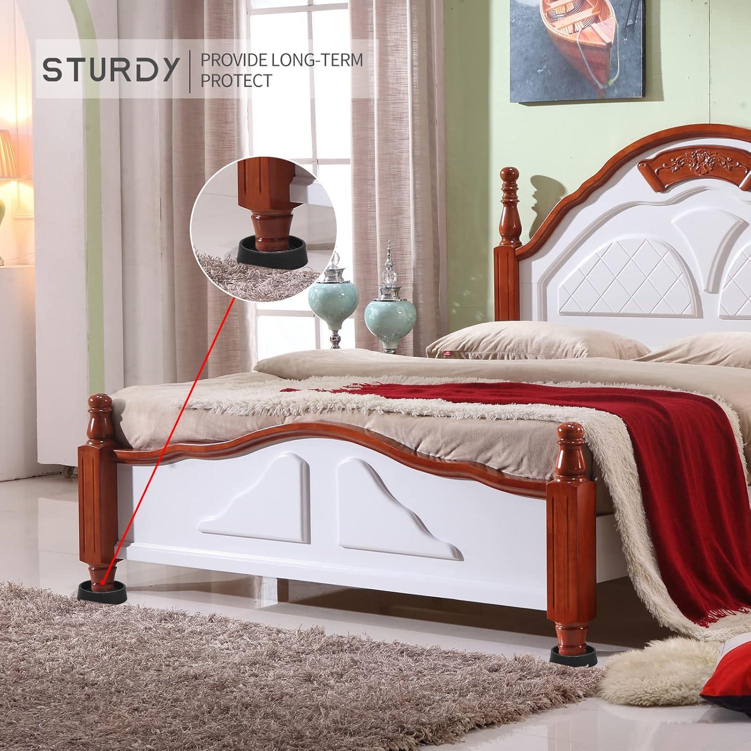 Tazas de Goma Antideslizantes VOCOMO 4 Piezas 5.08 cm Negro