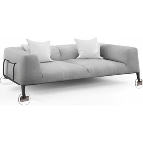 Tazas de Goma Antideslizantes VOCOMO 4 Piezas 5.08 cm Negro