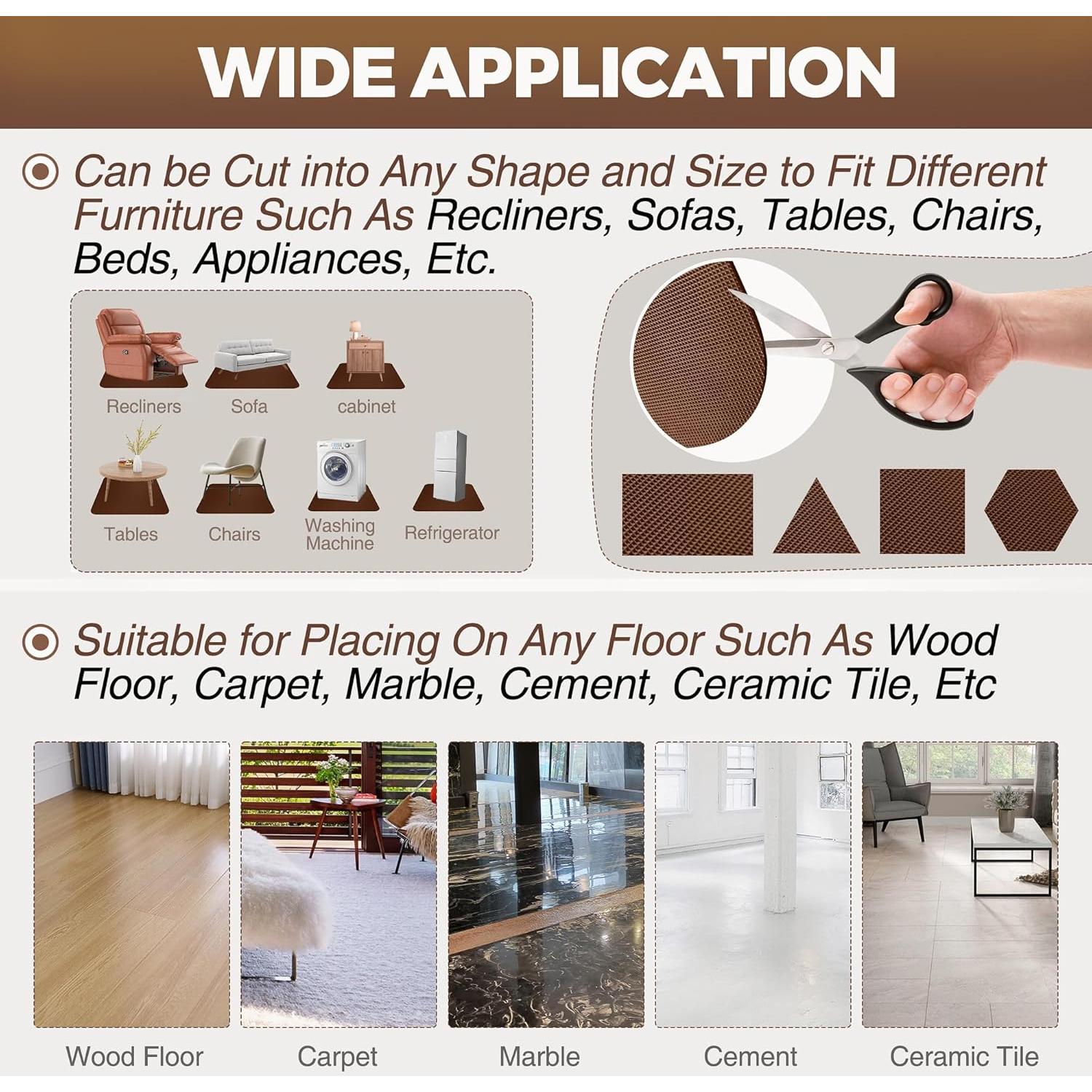 Almohadillas Antideslizantes Laowu para Reclinables 76x76cm