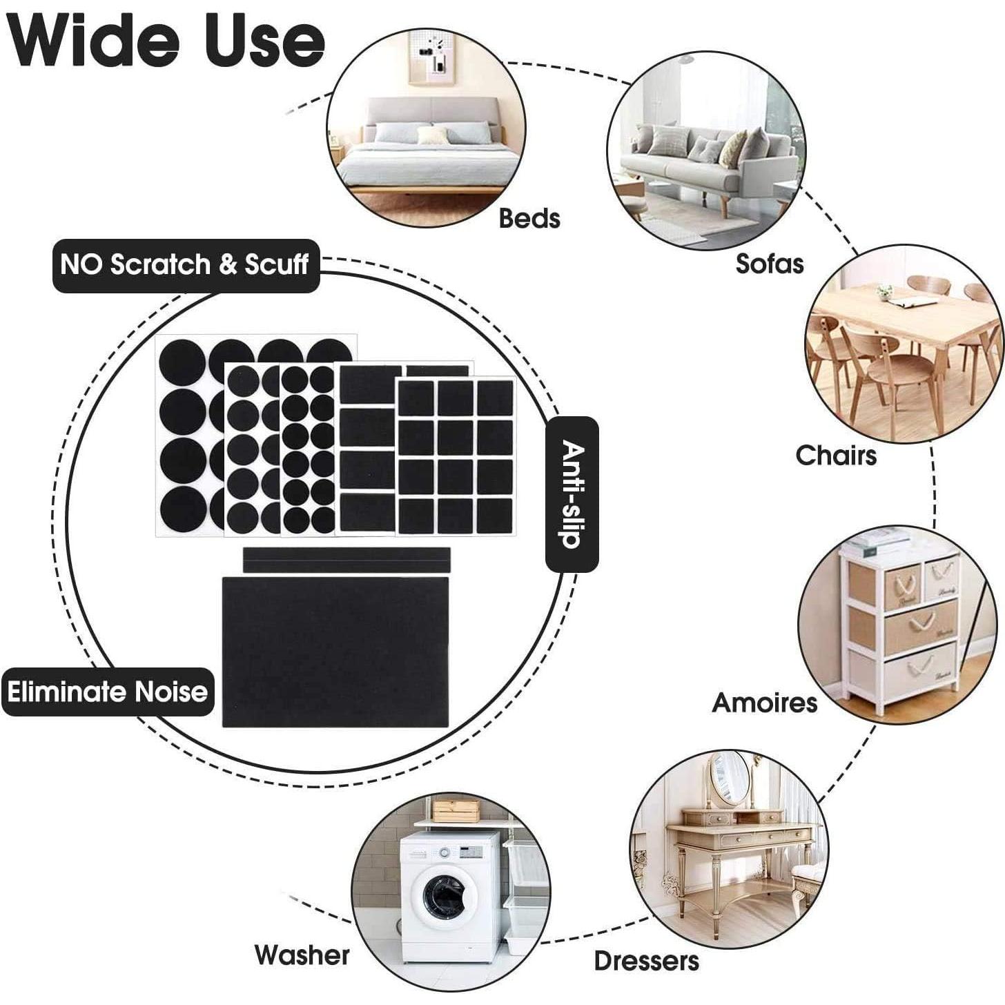 Almohadillas de Fieltro Yelanon 261 Pcs Protectores Piso Madera