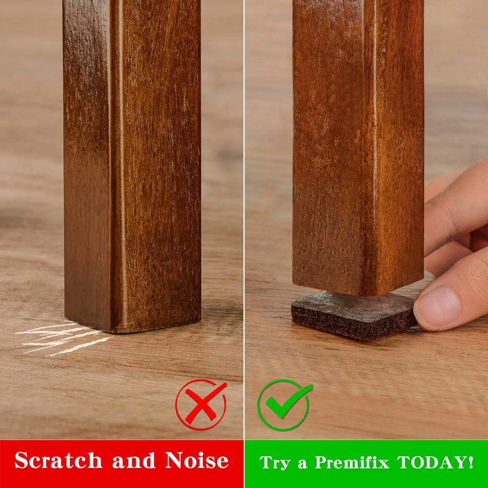 Almohadillas de Fieltro Cuadradas 96pcs Marrón 5mm - PremiFix