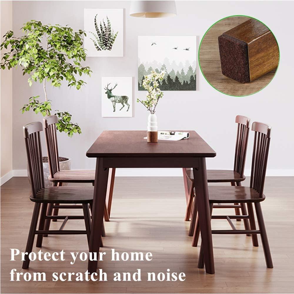 Almohadillas de Fieltro Cuadradas 96pcs Marrón 5mm - PremiFix