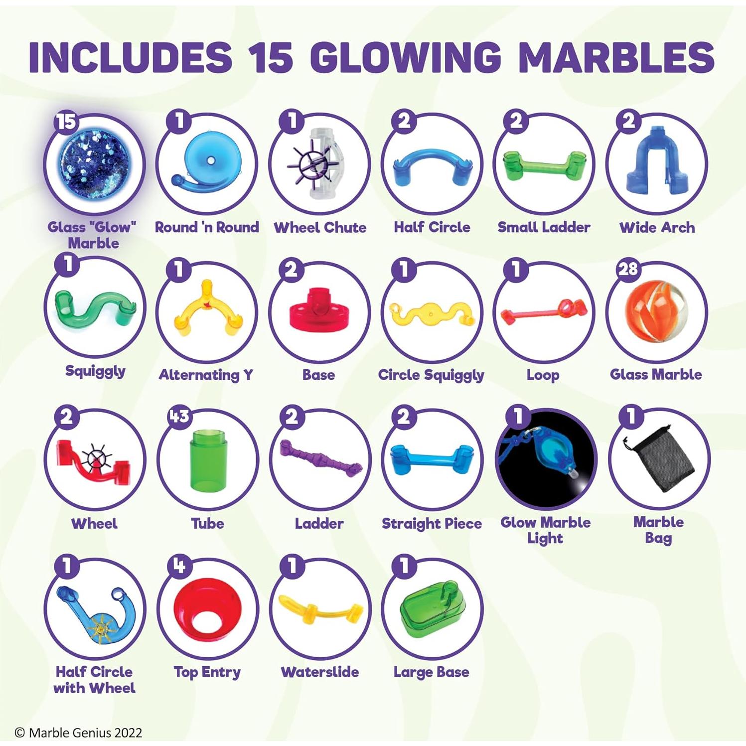 Conjunto de Canicas Brillantes Marble Genius 115 Piezas