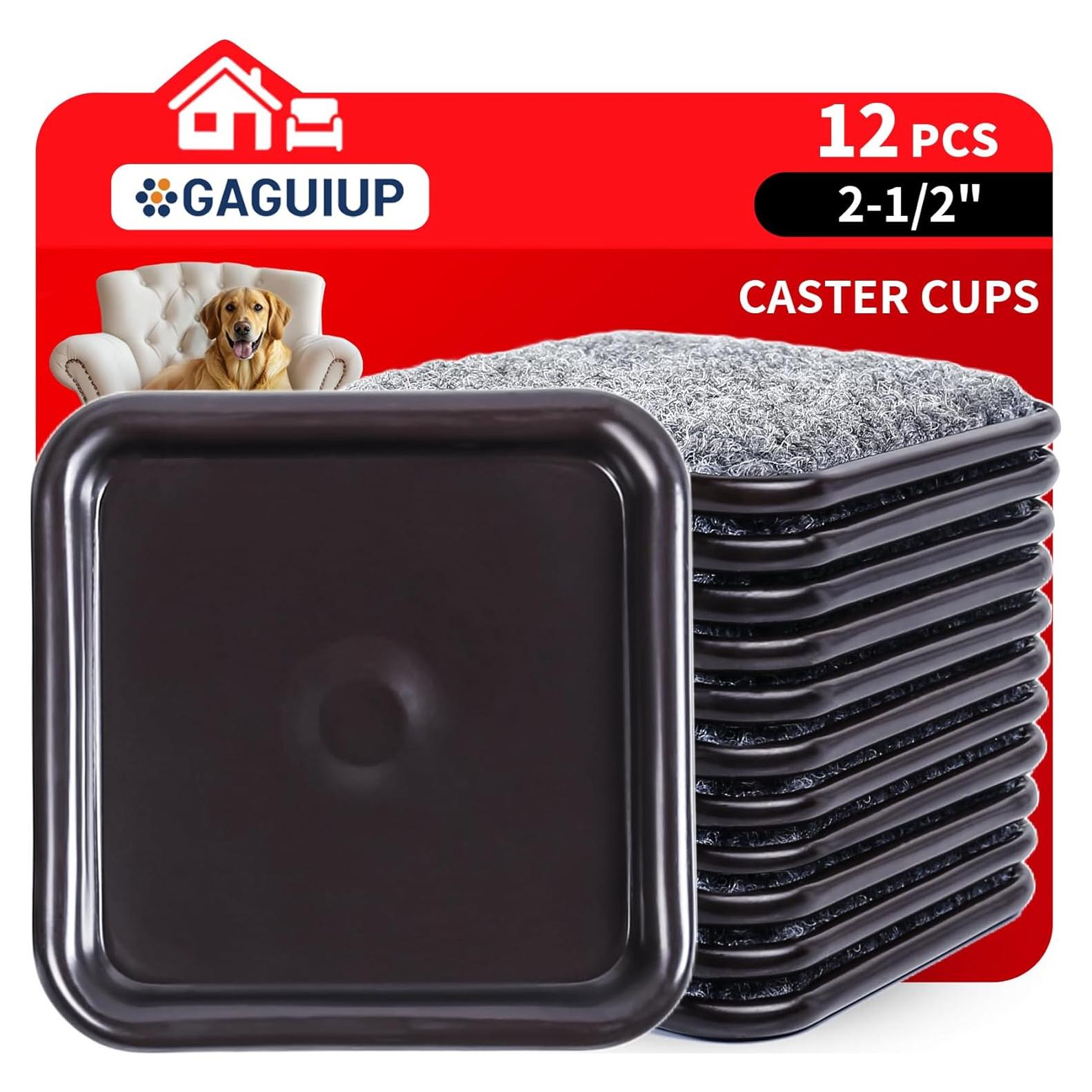 Copas de Caster Cuadradas GAGUIUP 6.35 cm 12 Paquete