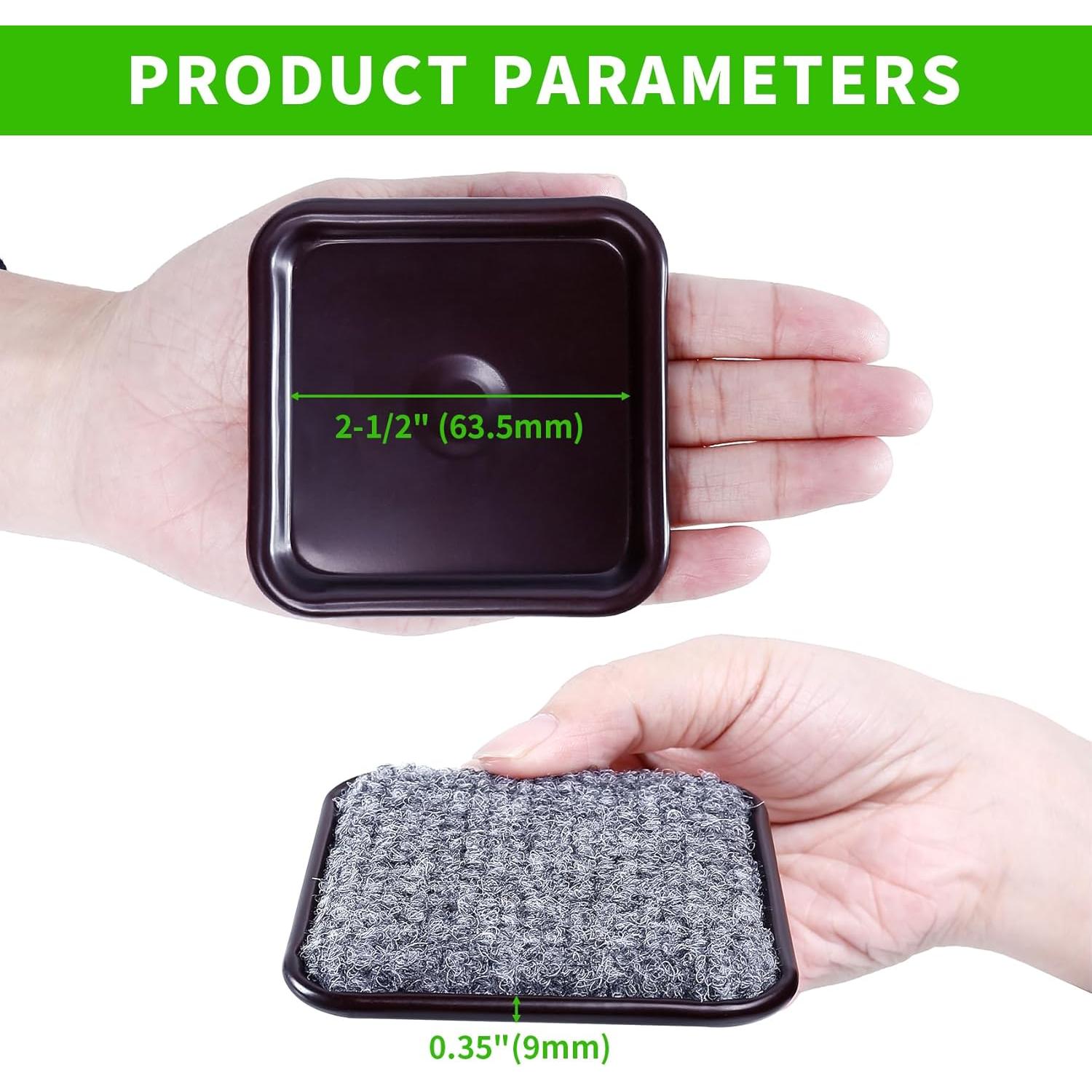 Copas de Caster Cuadradas GAGUIUP 6.35 cm 12 Paquete