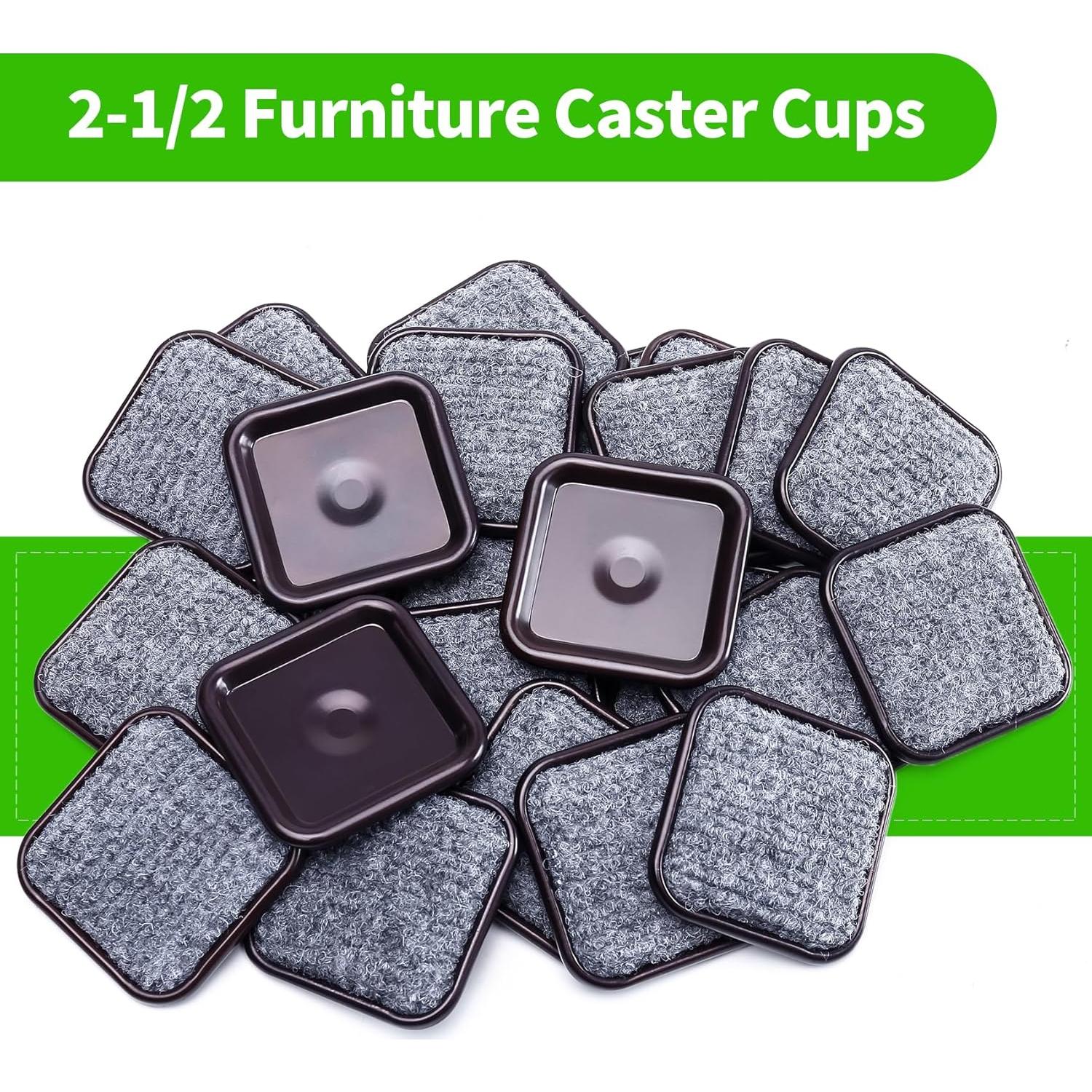 Copas de Caster Cuadradas GAGUIUP 6.35 cm 12 Paquete