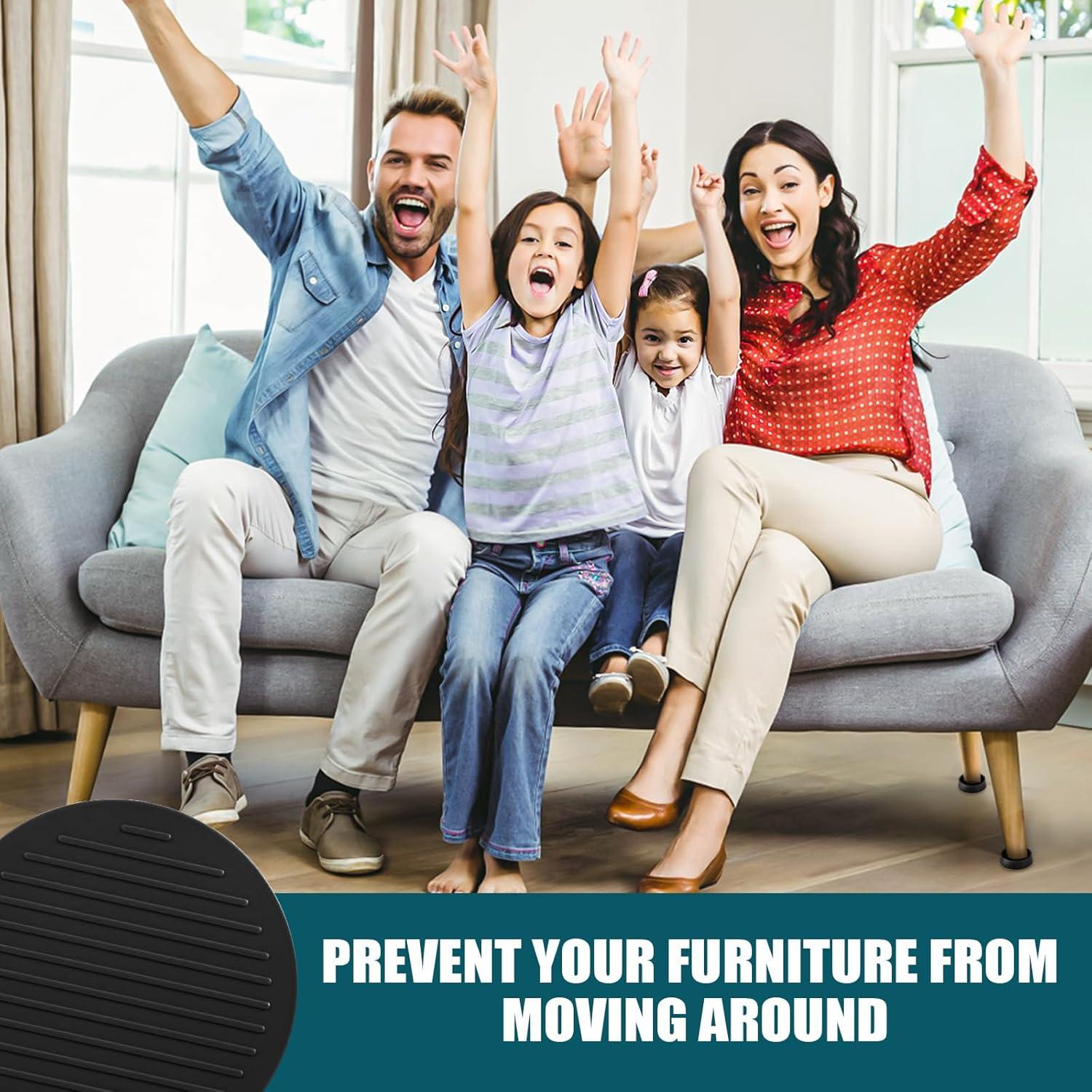 Tazas Antideslizantes para Muebles Komokeru 2x2" (Paquete de 8)