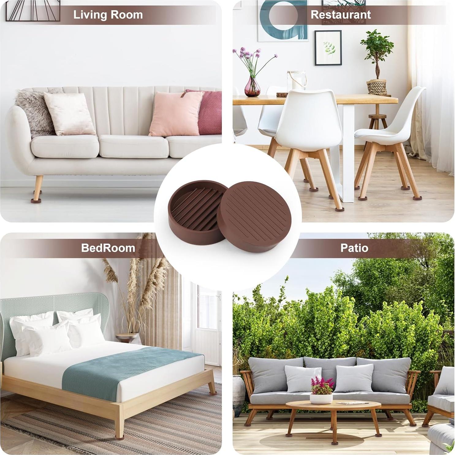 8 Almohadillas Antideslizantes para Muebles Pinsit 5.1cm