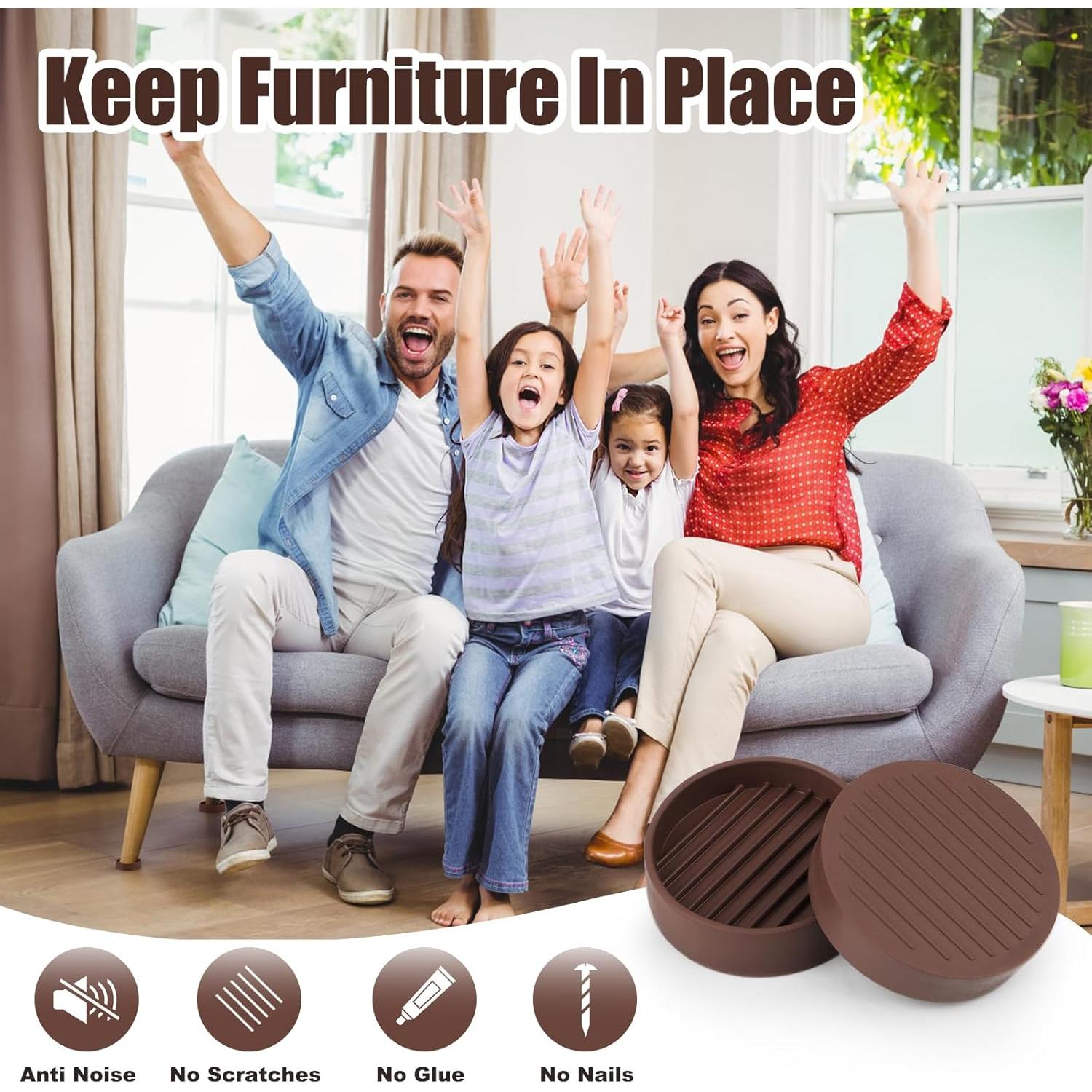 8 Almohadillas Antideslizantes para Muebles Pinsit 5.1cm