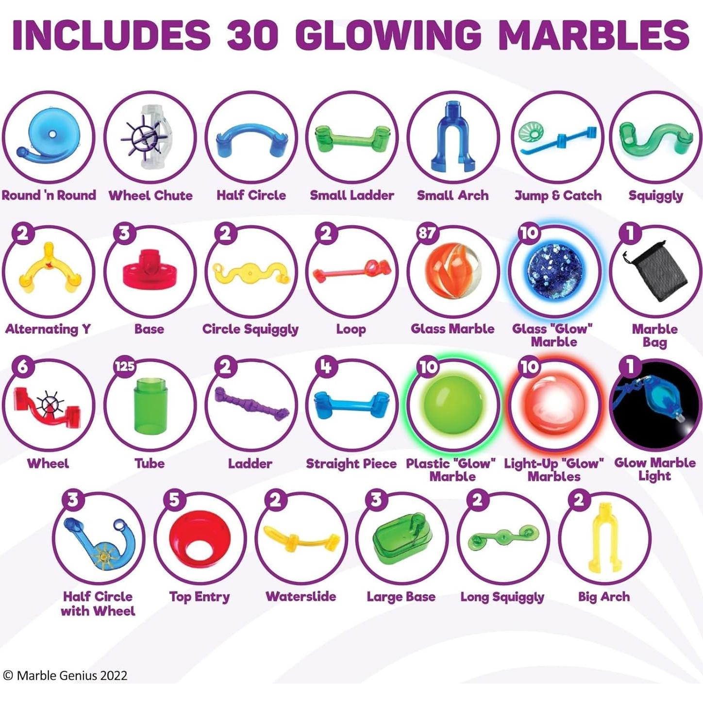 Juego de Pista de Canicas Marble Genius 300 Piezas Brillante