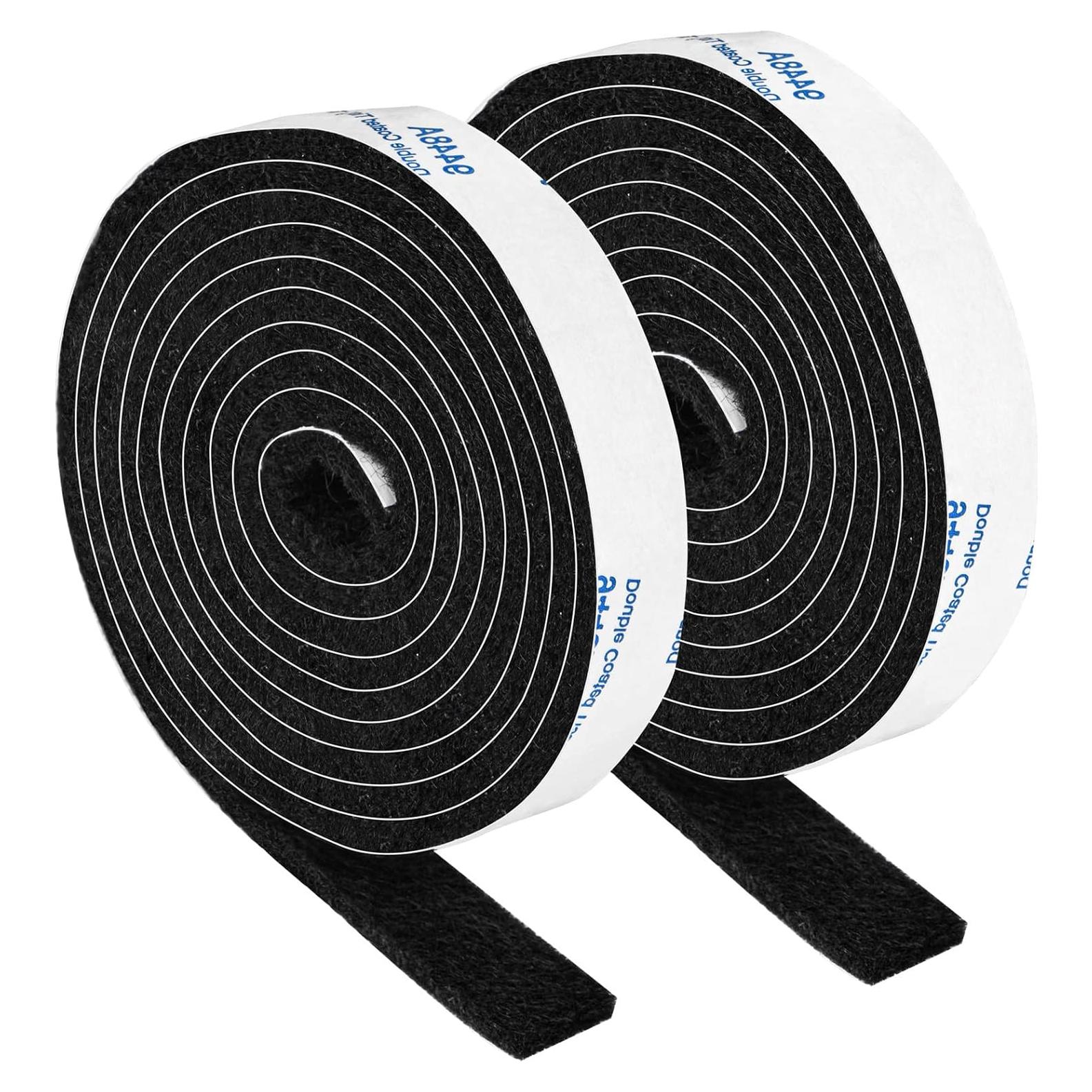 Tiras de Fieltro Adhesivas PremiFix 2 Rollos 1.27x152.4 cm Negro