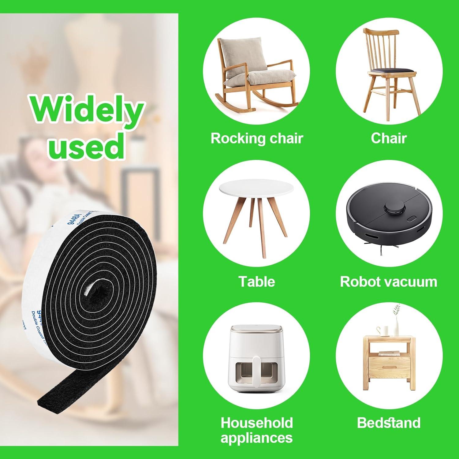 Tiras de Fieltro Adhesivas PremiFix 2 Rollos 1.27x152.4 cm Negro