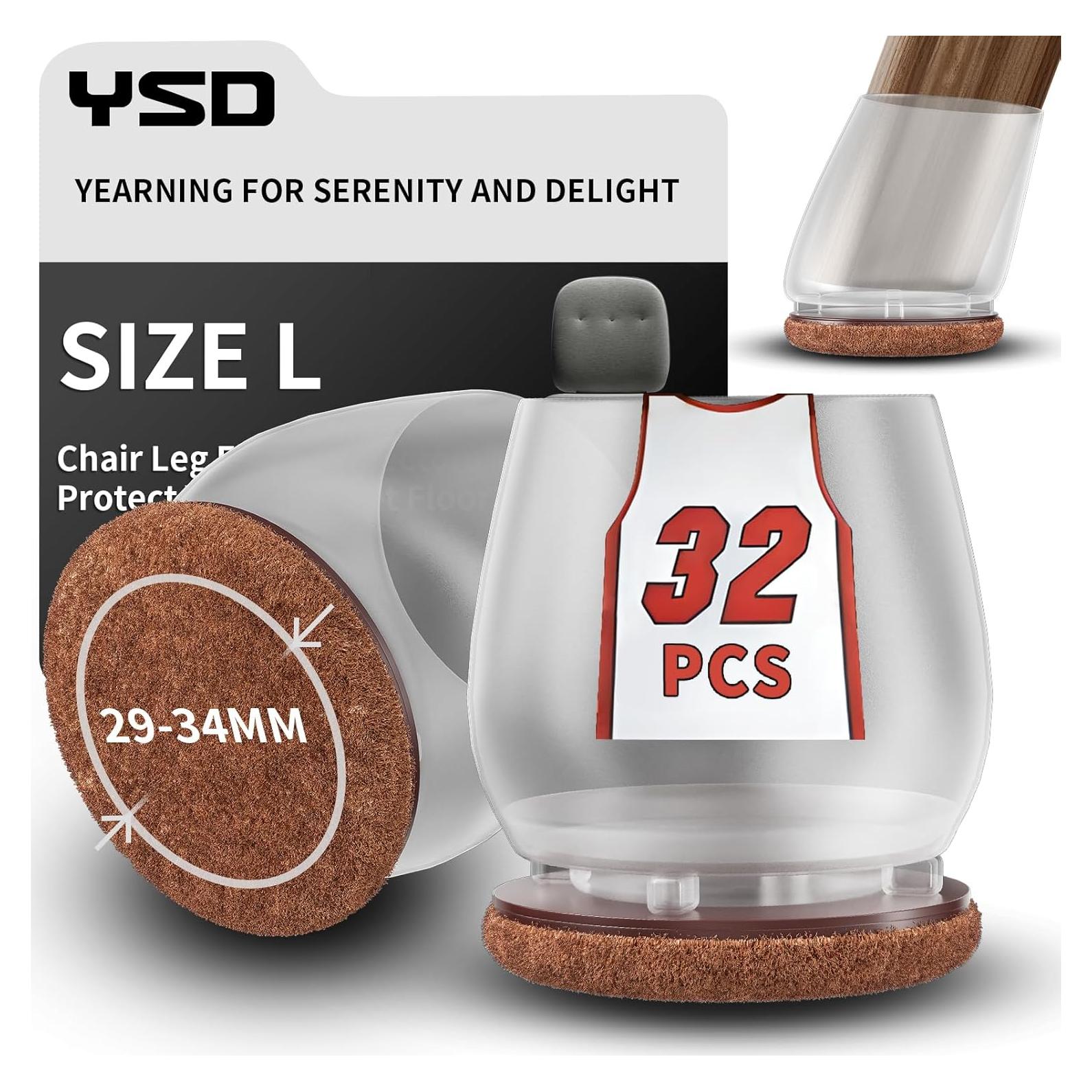 Protectores de Suelo para Patas de Silla YSD 32PCS 3.18cm