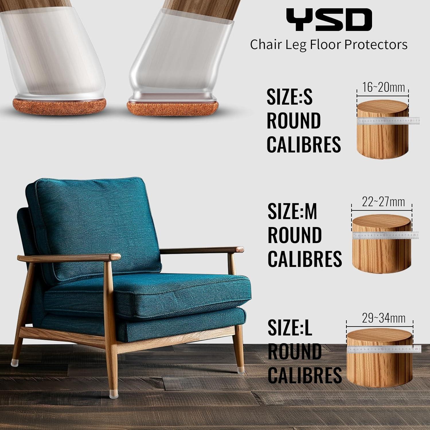 Protectores de Suelo para Patas de Silla YSD 32PCS 3.18cm