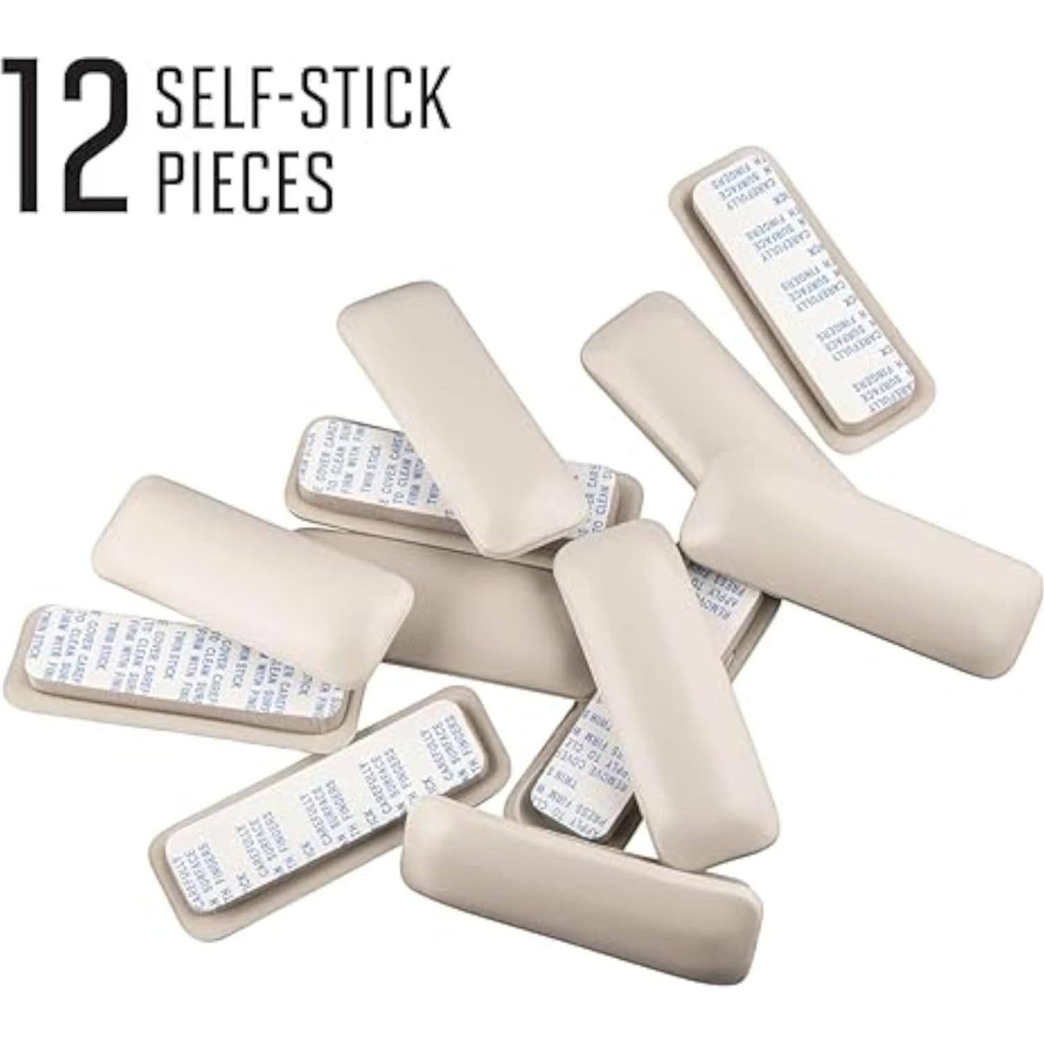 Deslizadores Autoadhesivos Waxman 2.2 x 7.3 cm Beige (12 Pzs)