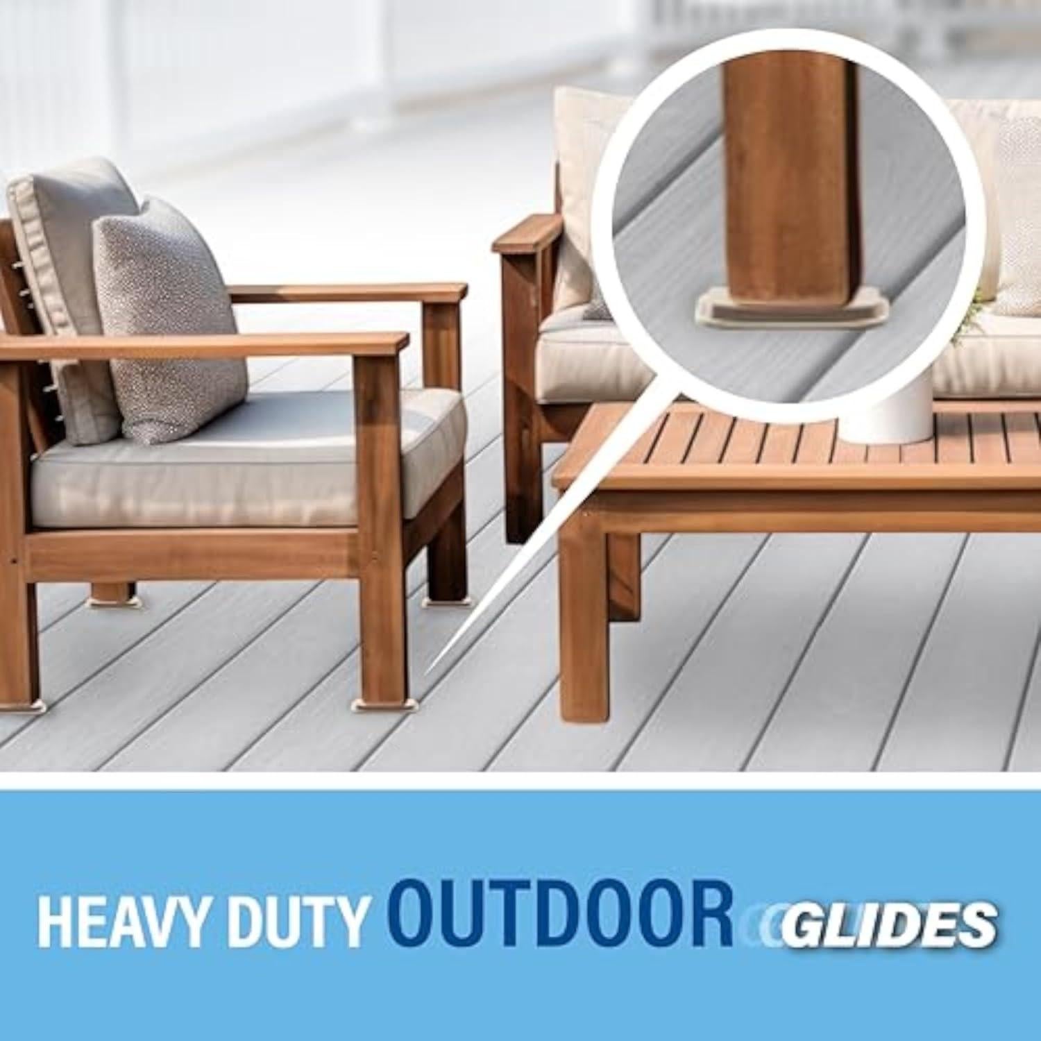 Deslizadores Autoadhesivos Waxman 2.2 x 7.3 cm Beige (12 Pzs)