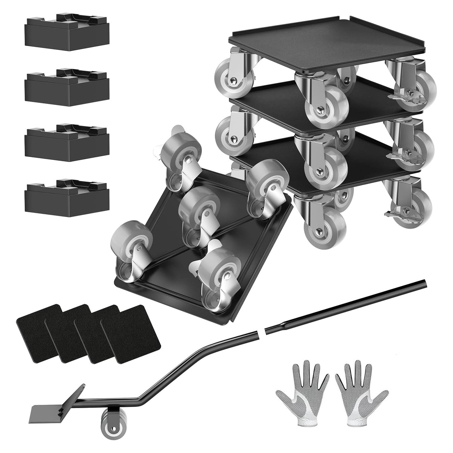 Carro de Muebles LOYAL TIGER 680kg 5 Ruedas 13.7cm Gris