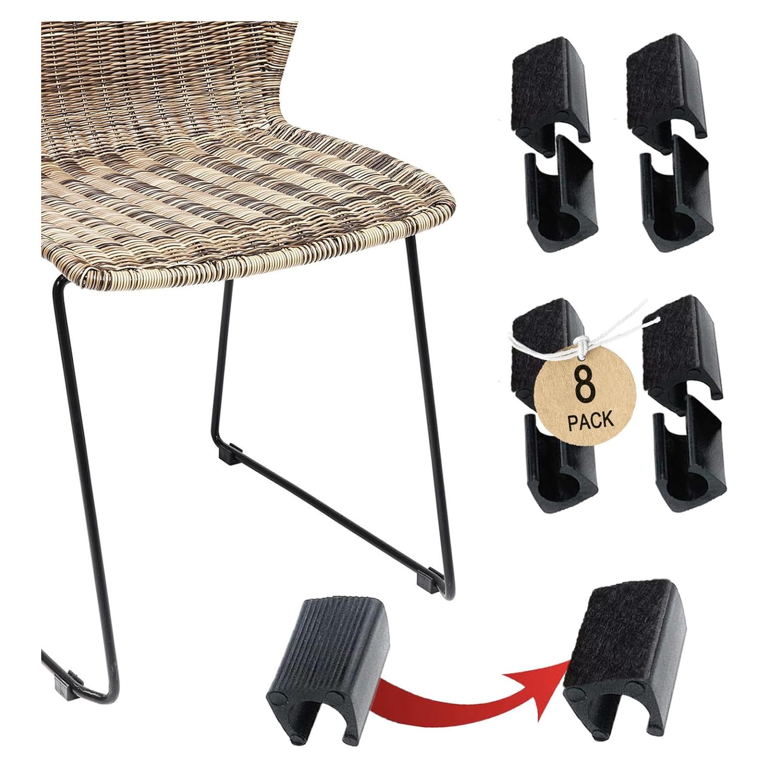 Tapa de patas de silla Conprasim 14mm con almohadillas fieltro 8Pack