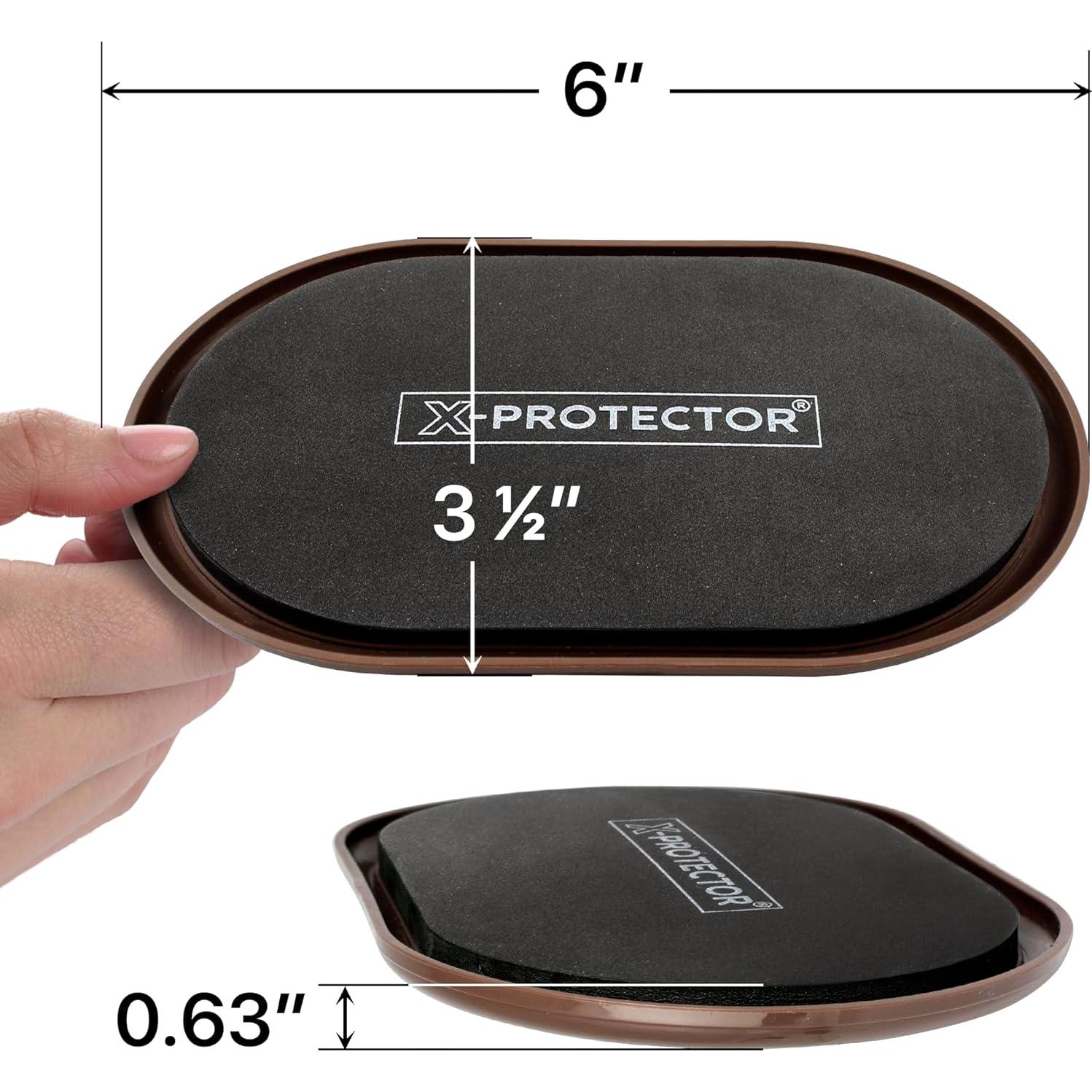 Deslizadores de Muebles X-Protector 4 PCS 15.24x8.89 cm Alfombra