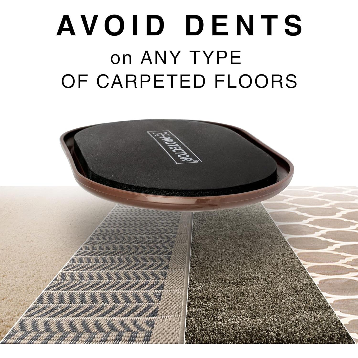 Deslizadores de Muebles X-Protector 4 PCS 15.24x8.89 cm Alfombra