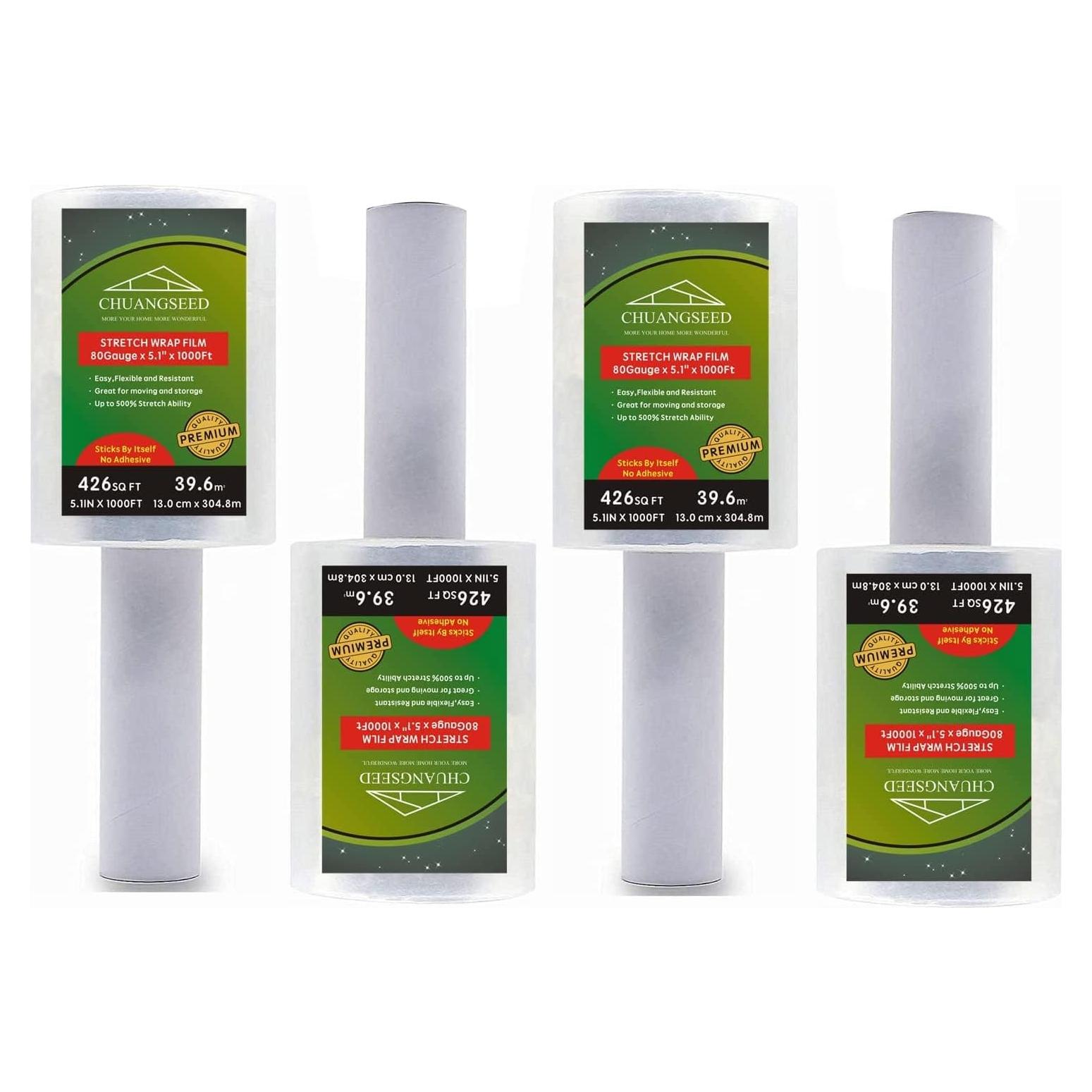 Paquete de 4 Películas de Estiramiento Chuangseed 5.1" x 1000ft
