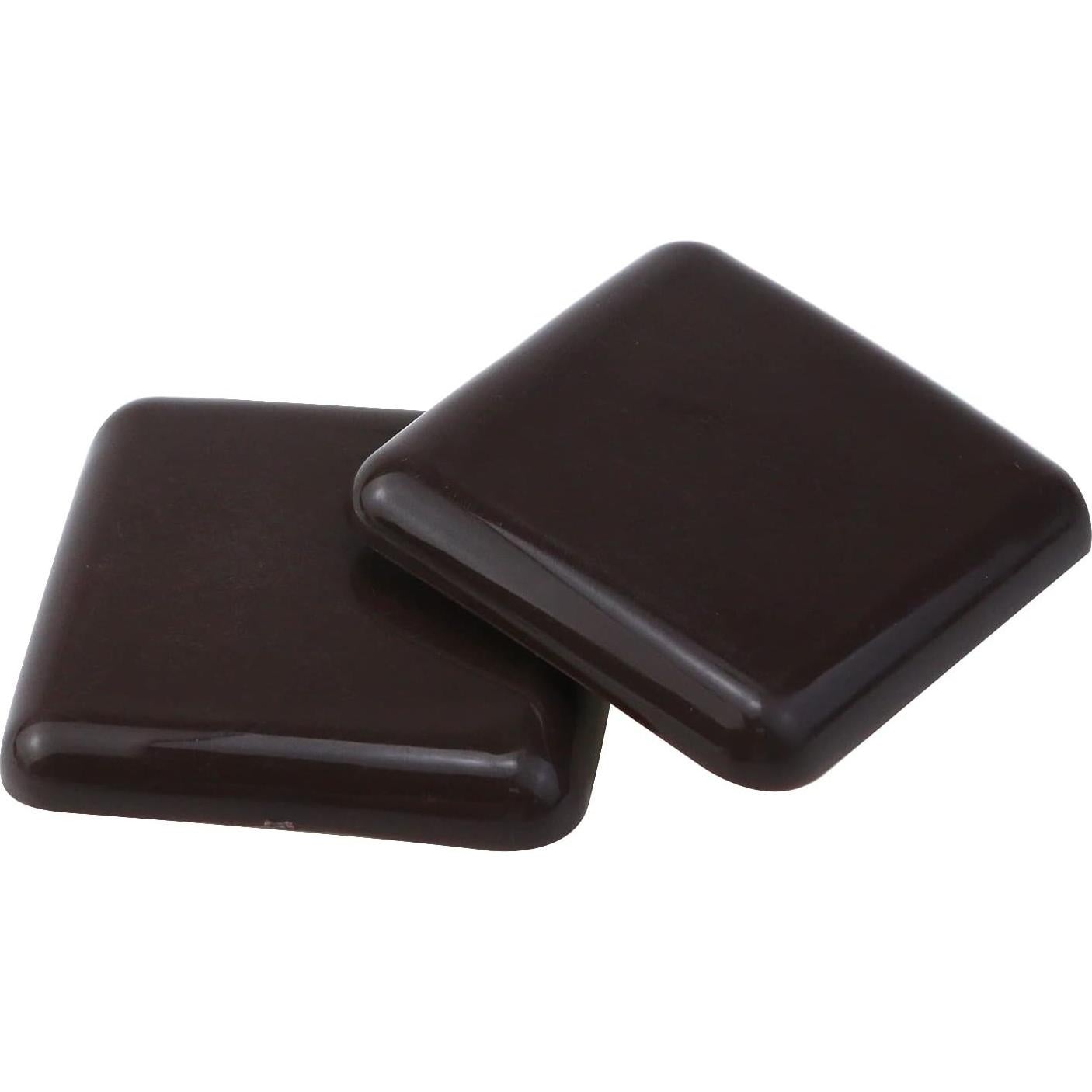 8 Deslizadores de Muebles Autoadhesivos Cuadrados Marrones