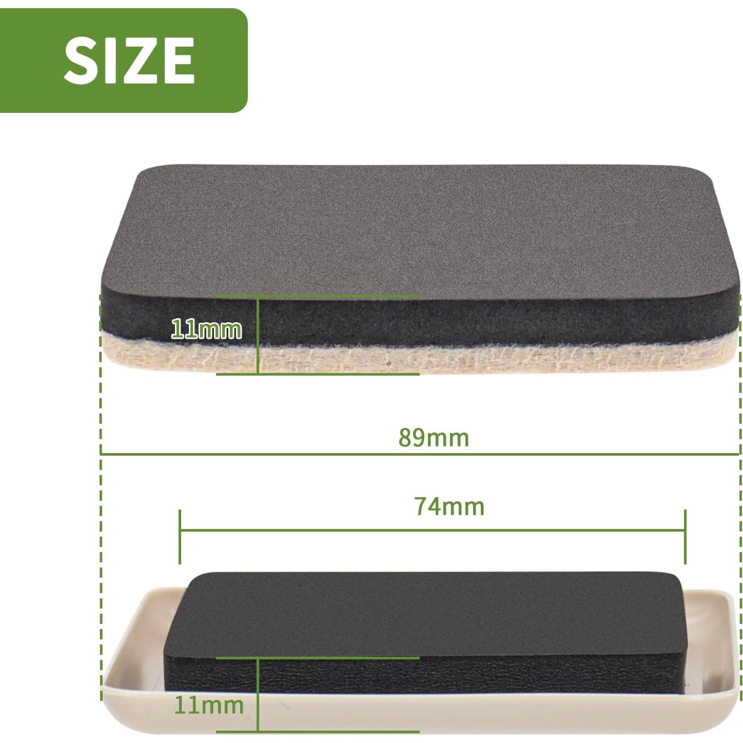 Deslizadores de Muebles 16 PCS 8.89 cm Covercorner Beige