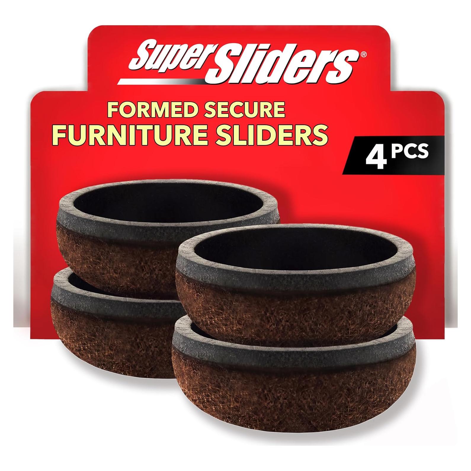 Deslizadores Redondos de Fieltro Autoadhesivos Super Sliders 4 Pzas