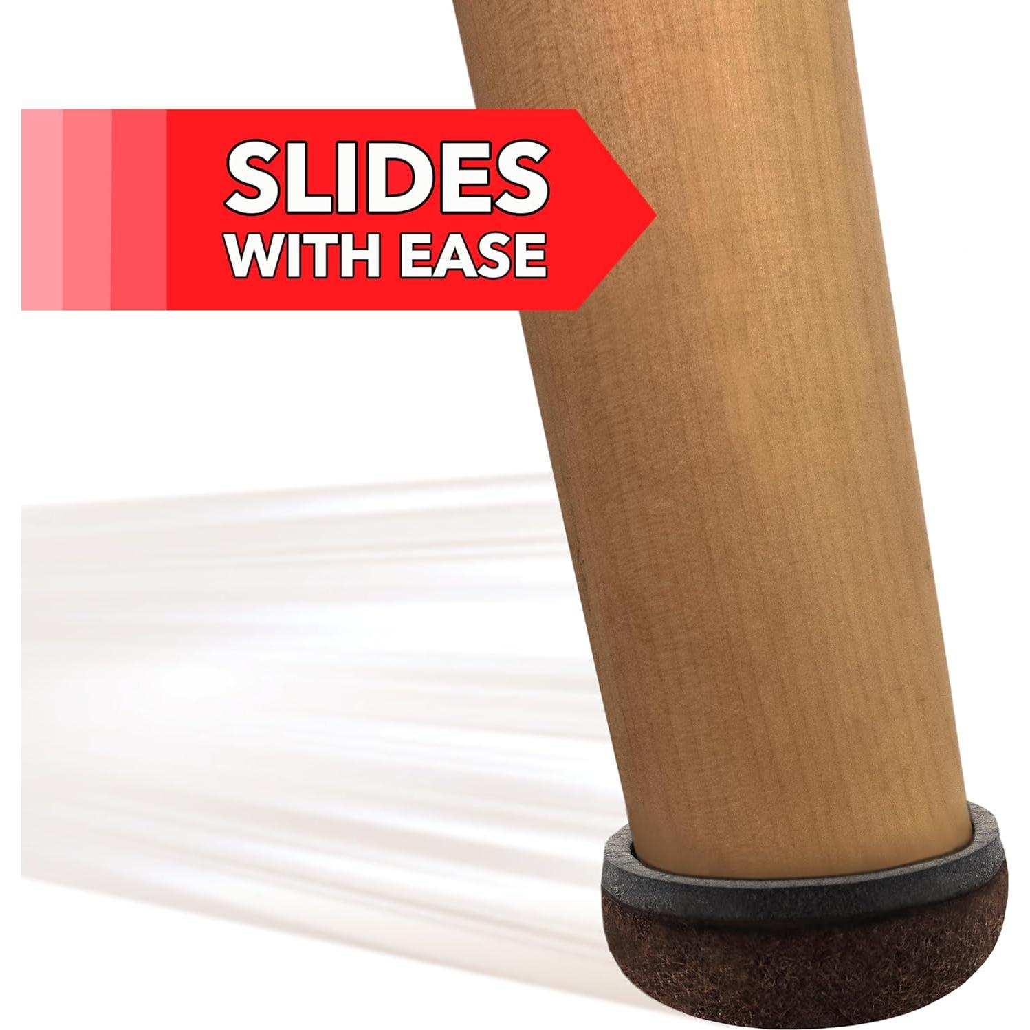 Deslizadores Redondos de Fieltro Autoadhesivos Super Sliders 4 Pzas