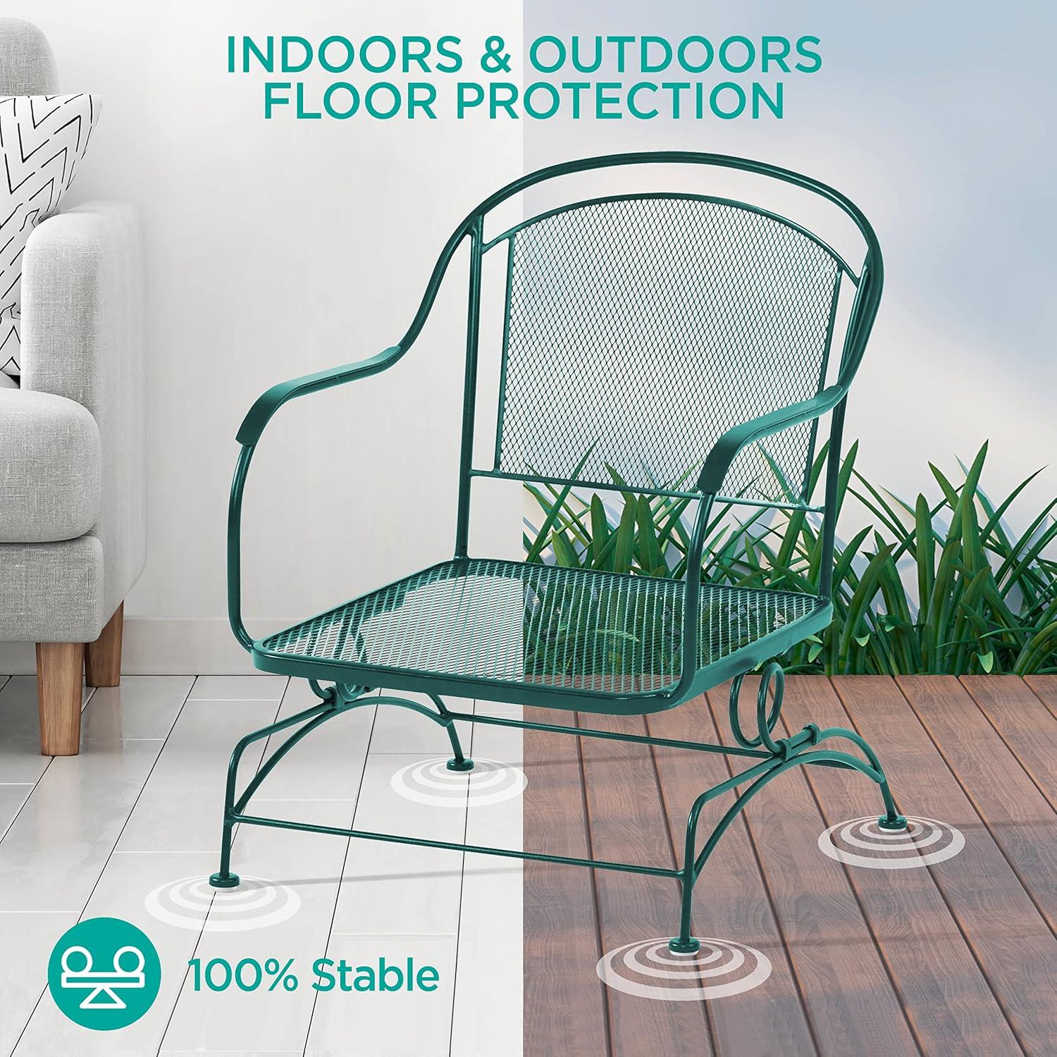 Tapas de patas de muebles de patio Shop Square 24 unidades blancas