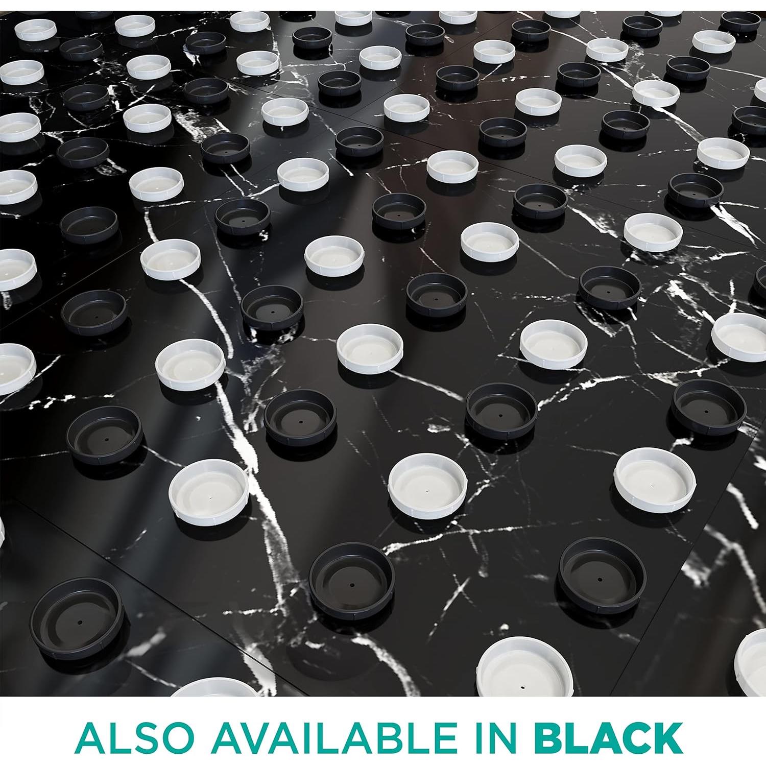 Tapas de patas de muebles de patio Shop Square 24 unidades blancas