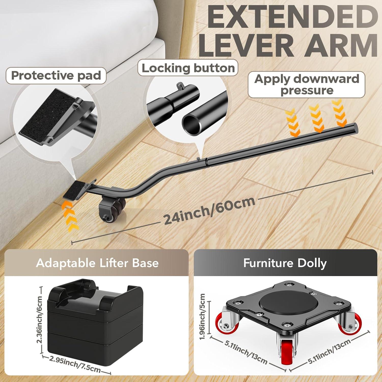 Carretilla de Muebles WOUOW con Elevador y Ruedas 499 kg