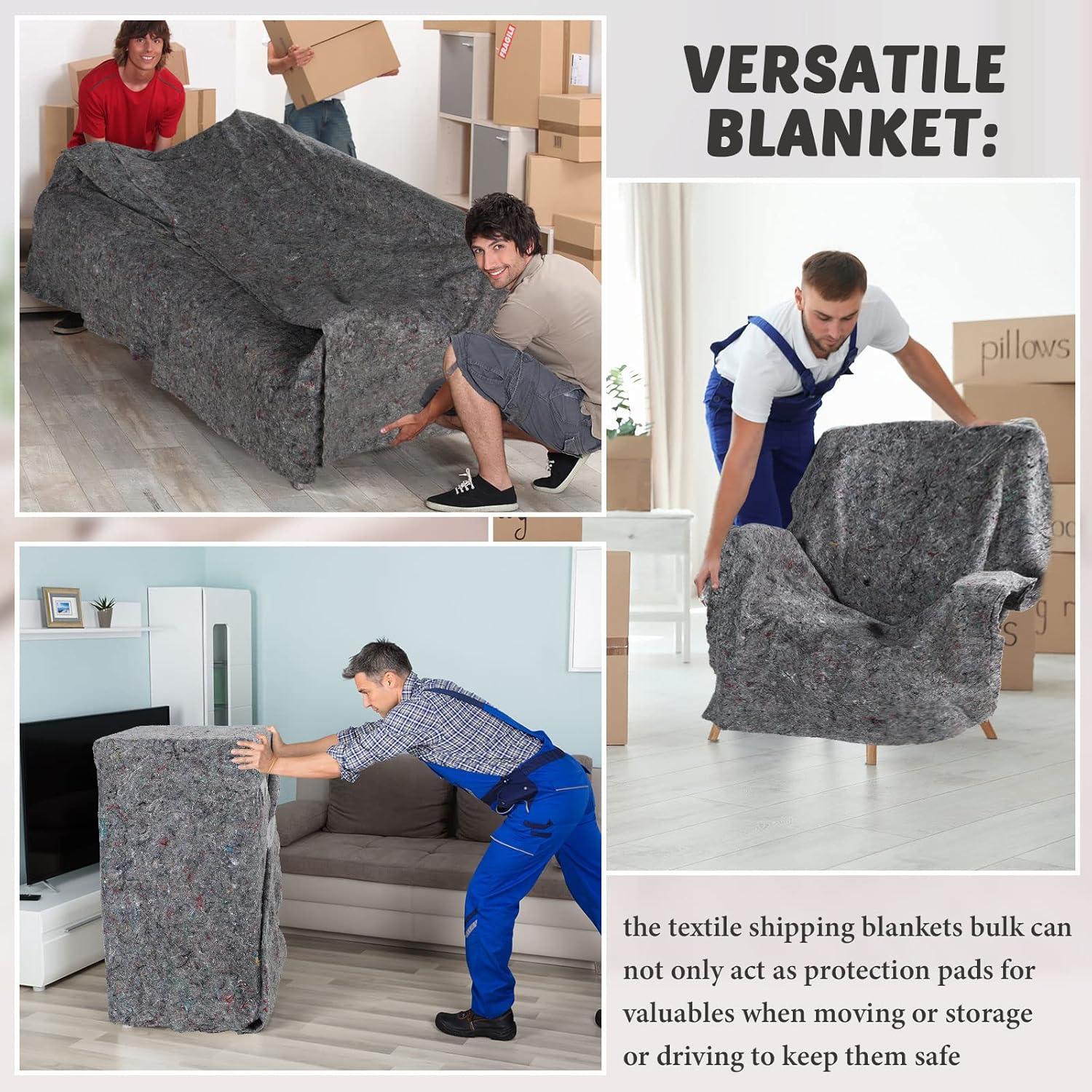 Mantas de Mudanza Oudain 24 Piezas 99x180 cm Algodón Alta Resistencia