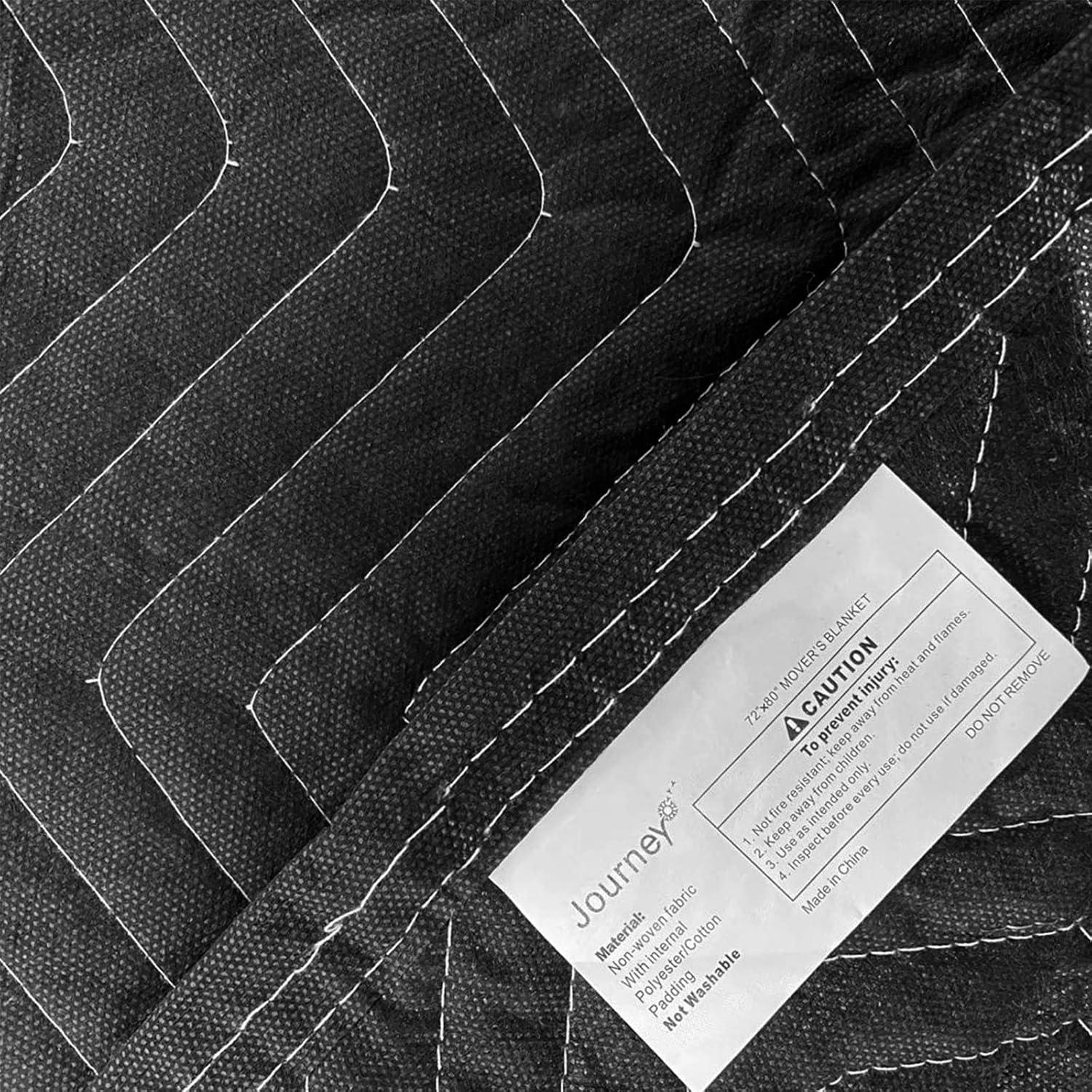 Manteles de Mudanza JourneyO 12 Piezas 203x183 cm Negro
