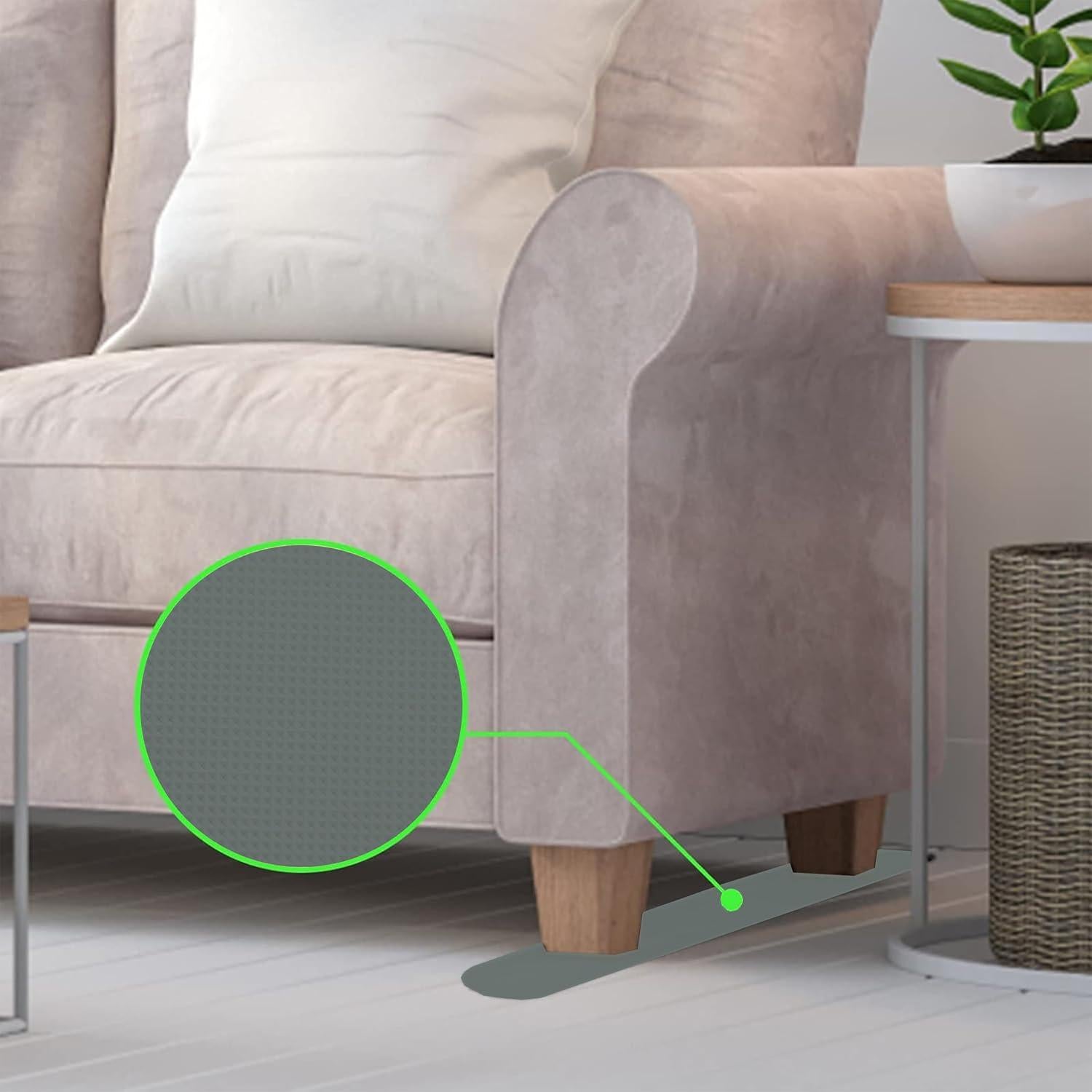 Almohadillas Antideslizantes Niteguy 4 Piezas 77.85x10.16cm Gris