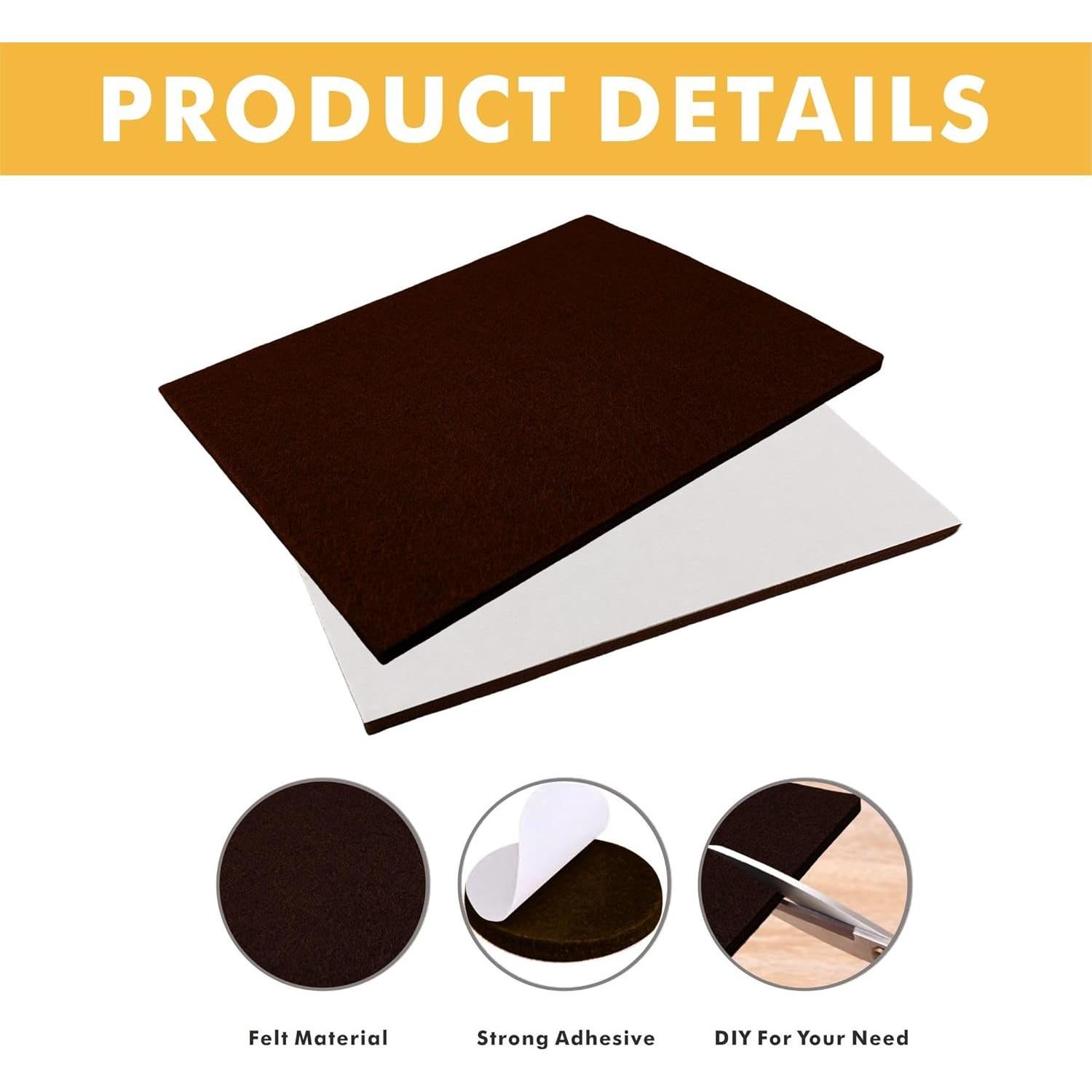 Almohadillas de Fieltro Autoadhesivas Wizard Sliders 20 Piezas