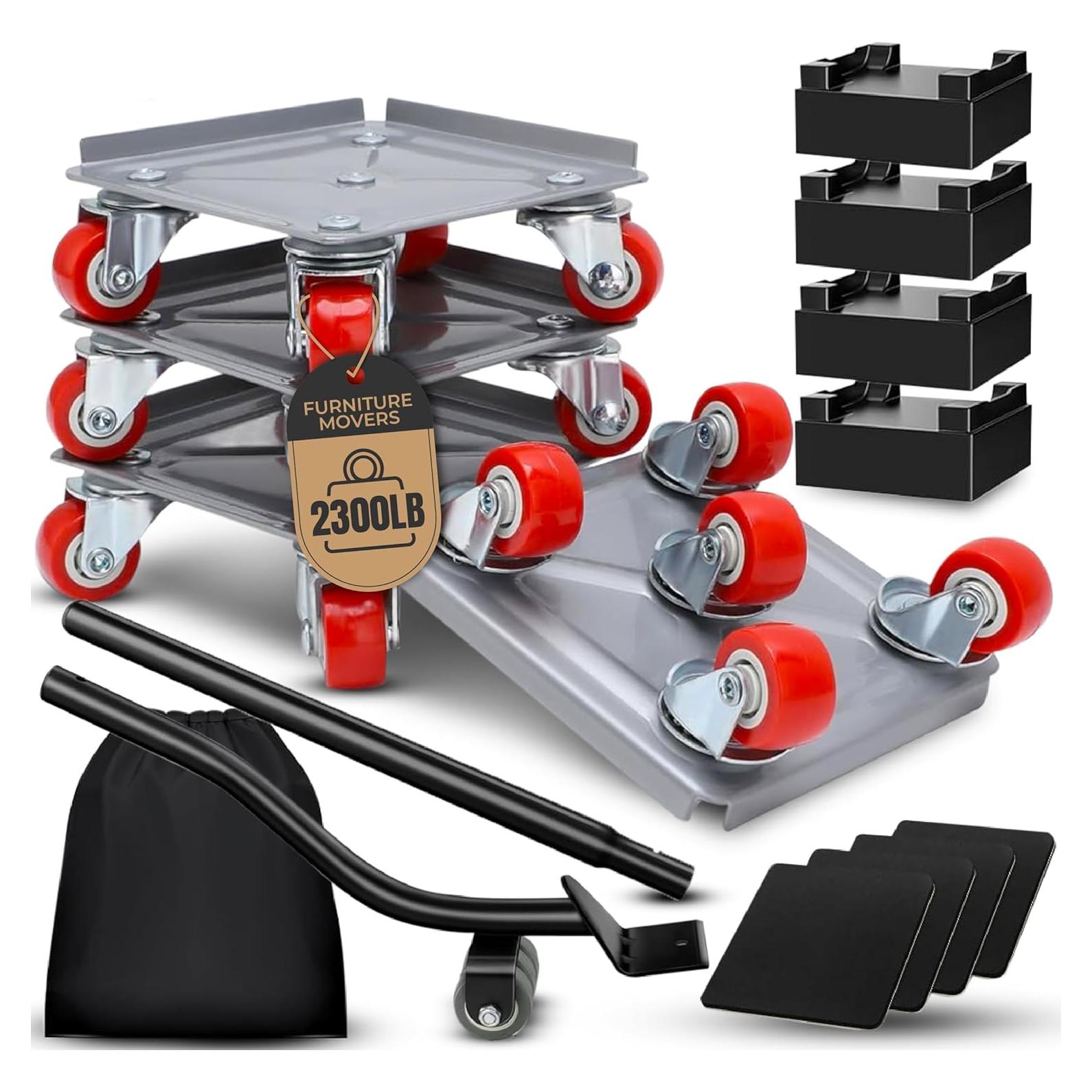 Juego de Dolly Marlimoon con 5 Ruedas y Elevador 750 kg