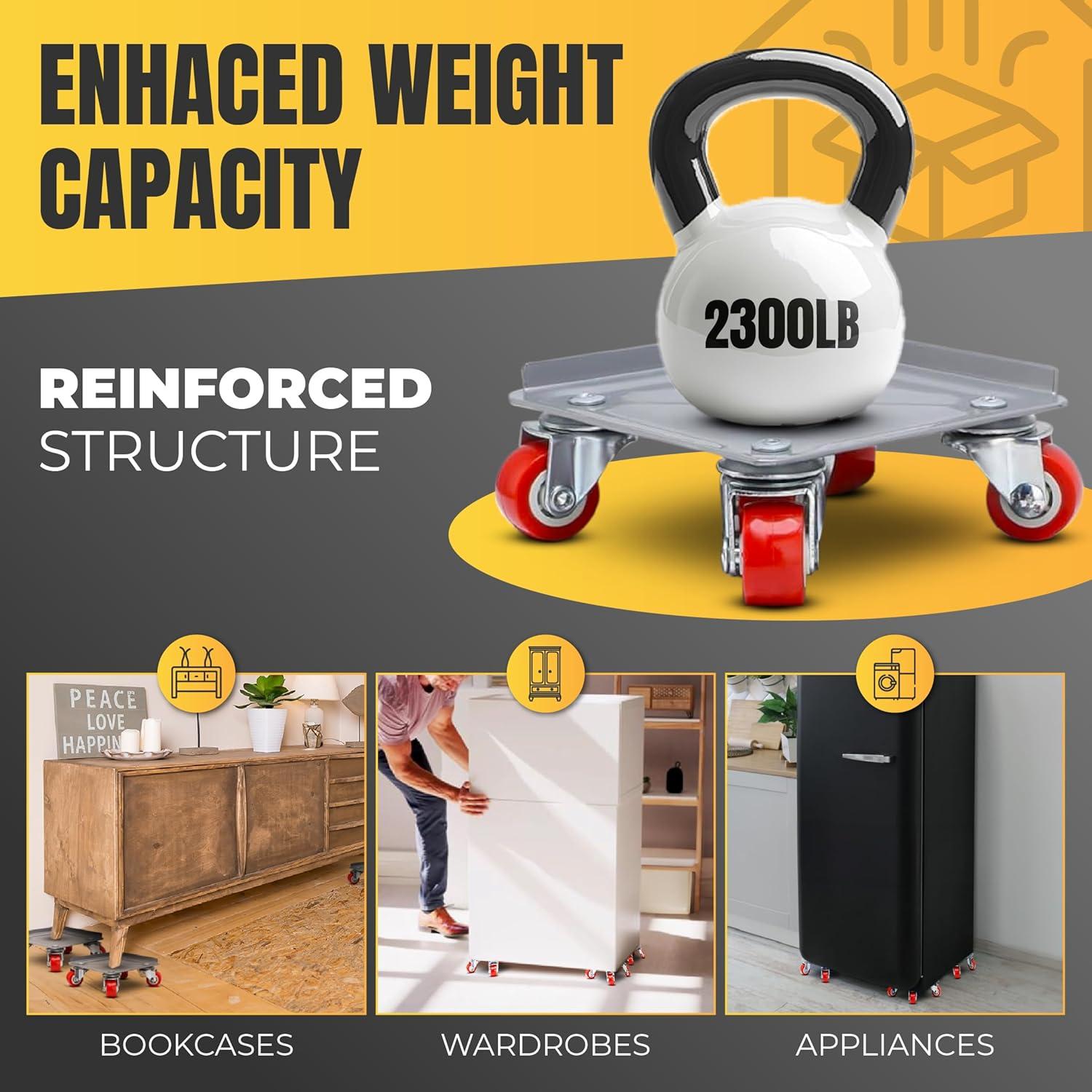 Juego de Dolly Marlimoon con 5 Ruedas y Elevador 750 kg