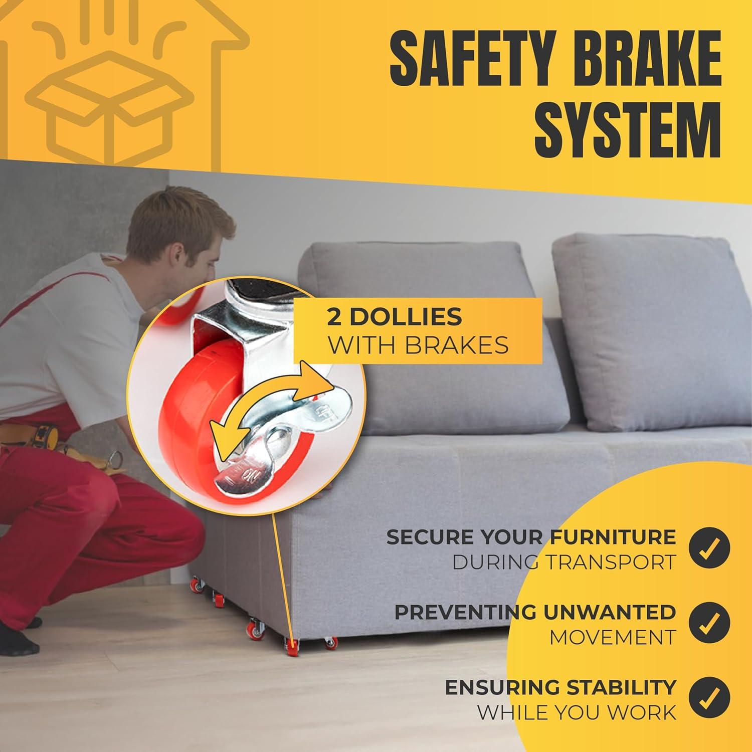 Juego de Dolly Marlimoon con 5 Ruedas y Elevador 750 kg