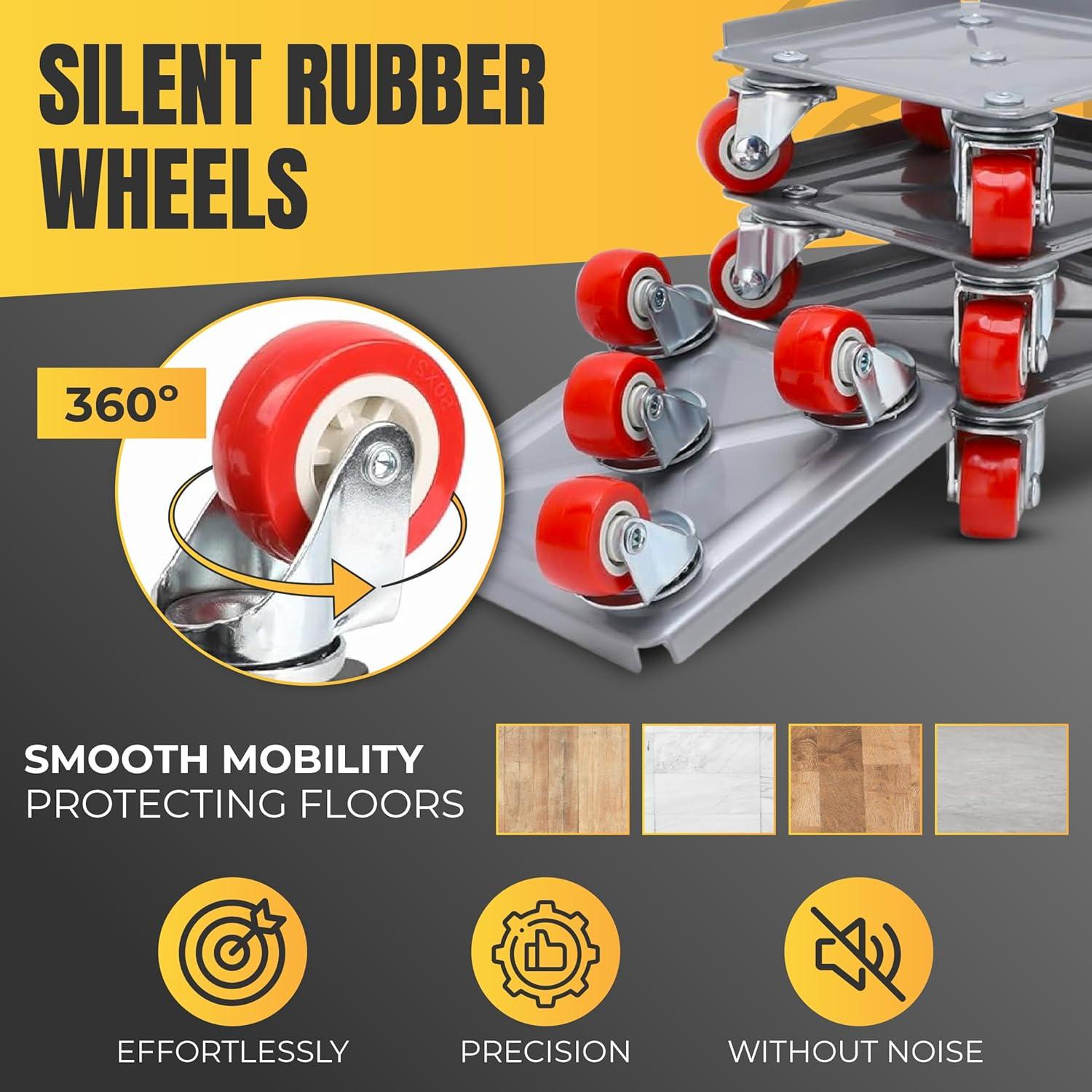 Juego de Dolly Marlimoon con 5 Ruedas y Elevador 750 kg