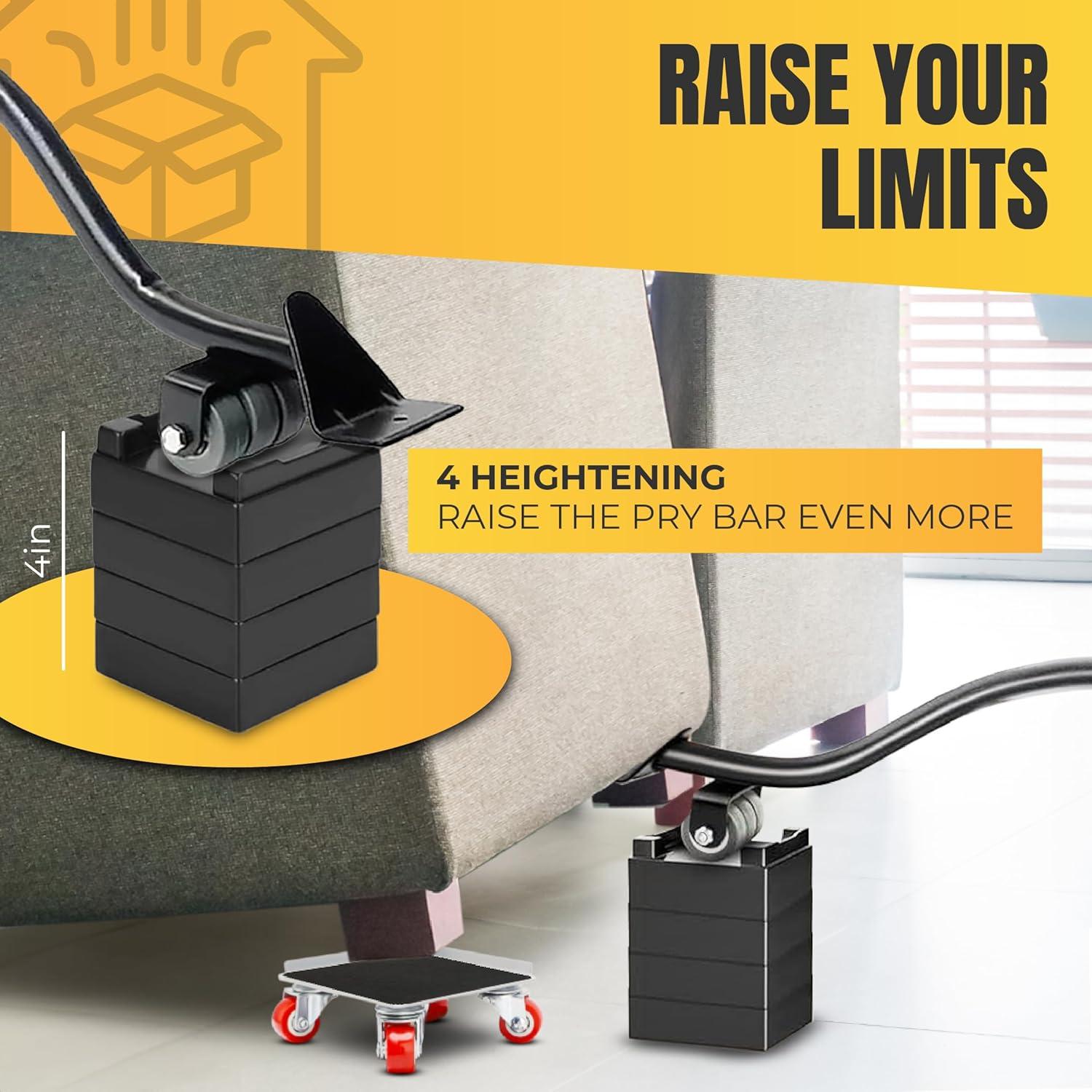 Juego de Dolly Marlimoon con 5 Ruedas y Elevador 750 kg